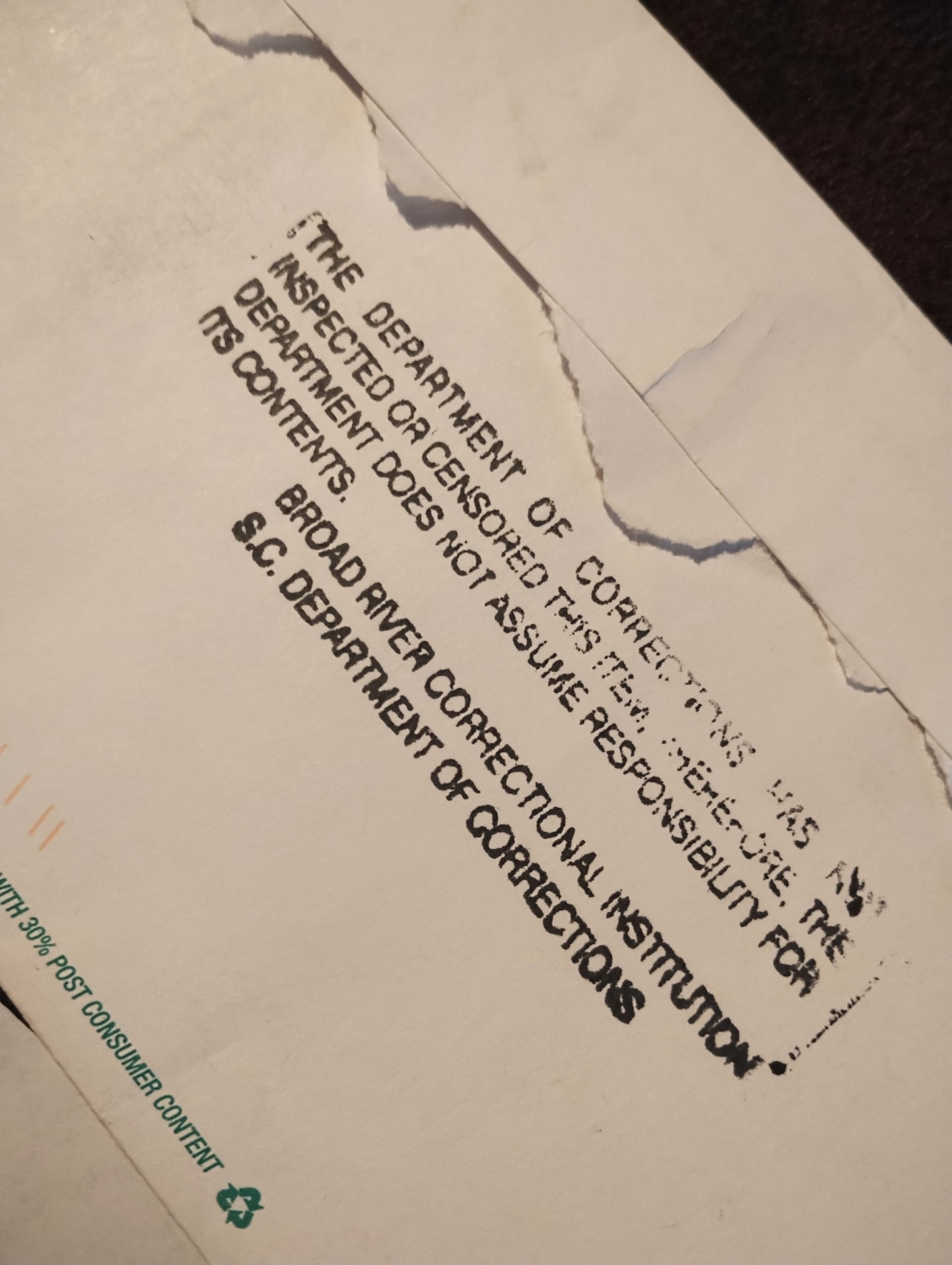 Letter of serial killer Todd Kohlhepp on 2 pages/envelope signed