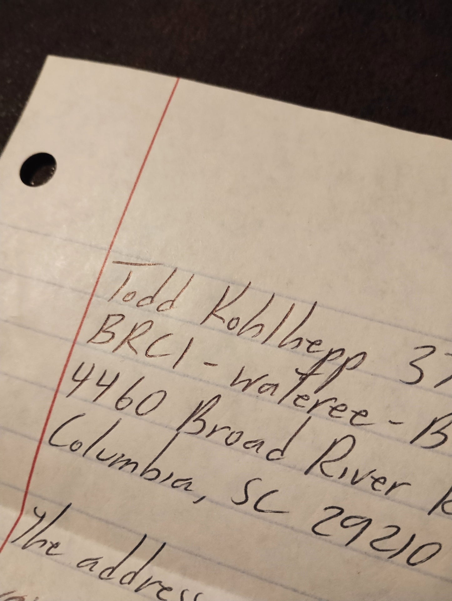 Letter of serial killer Todd Kohlhepp on 2 pages/envelope signed