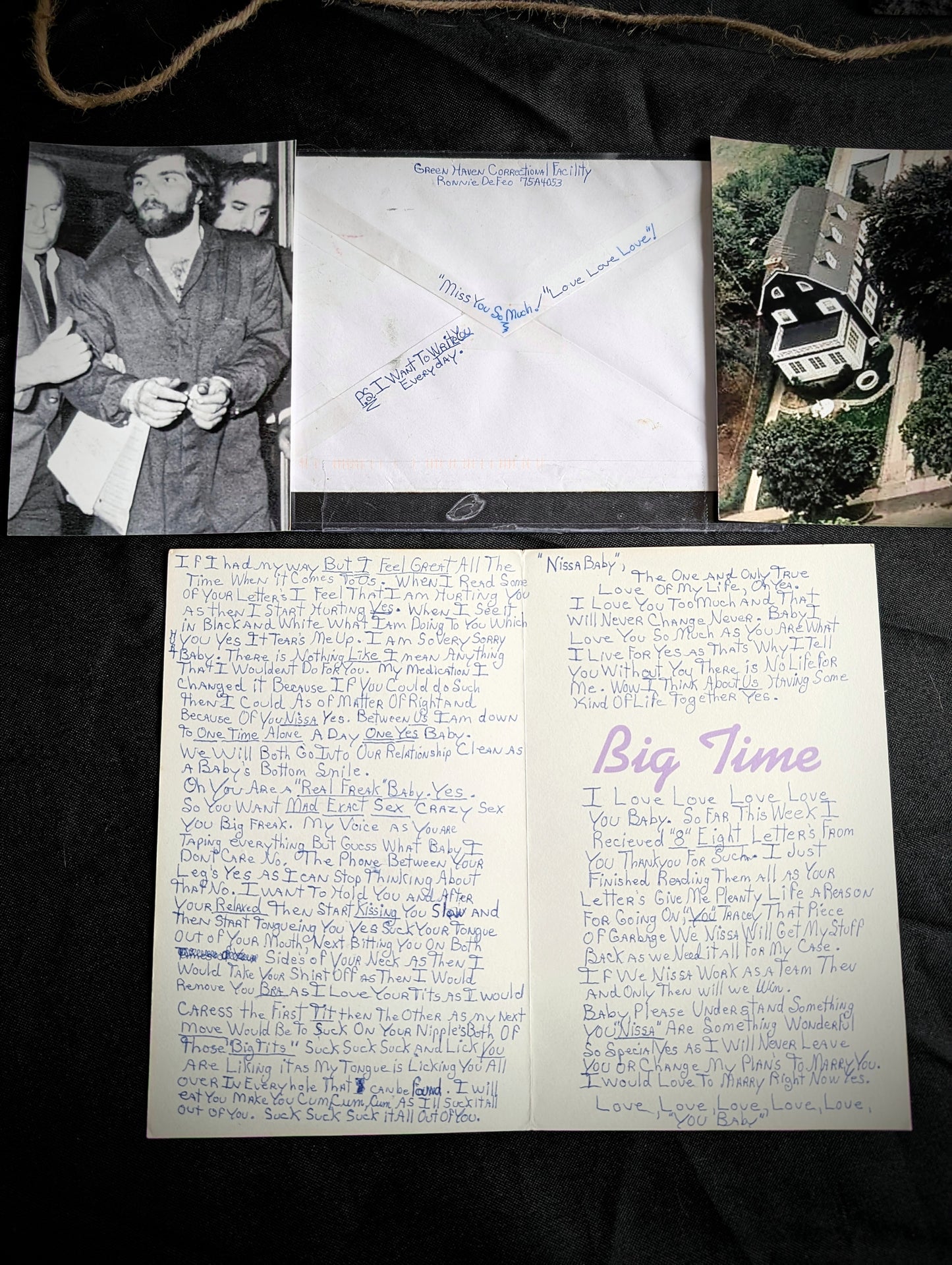 Ronald DeFeo card written and signed (Amityville case)