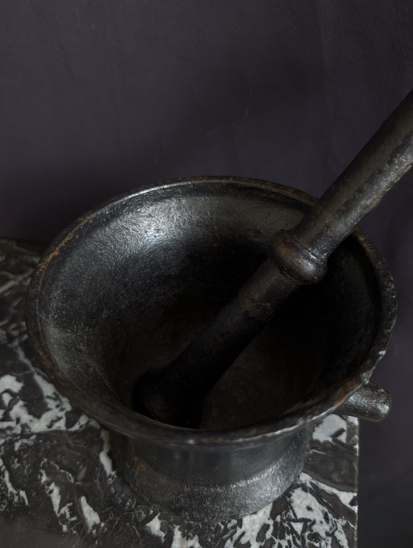 Antique apothecary mortars pestle early 1800's Germany #2