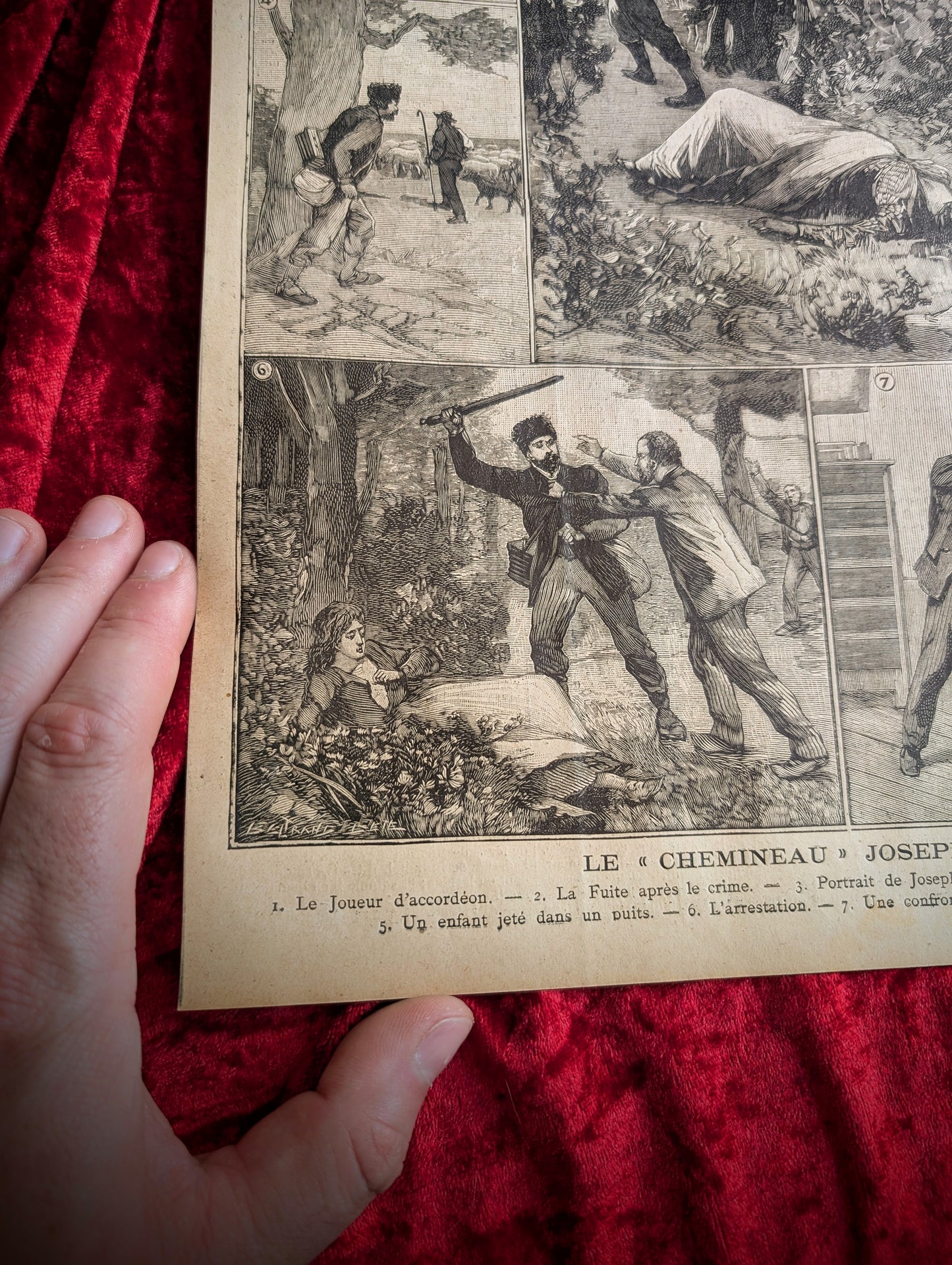 1897 original newspaper cover on the serial killer Joseph Vacher