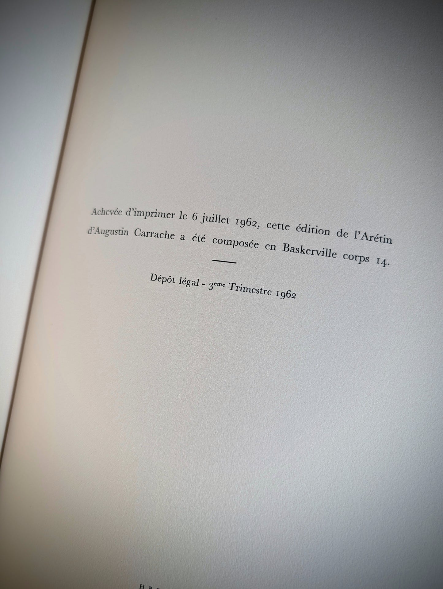 L'Arétin d'Augustin Carrache ou Recueil de postures érotiques, édition limitée de 1962, Coffret livre et lithographies
