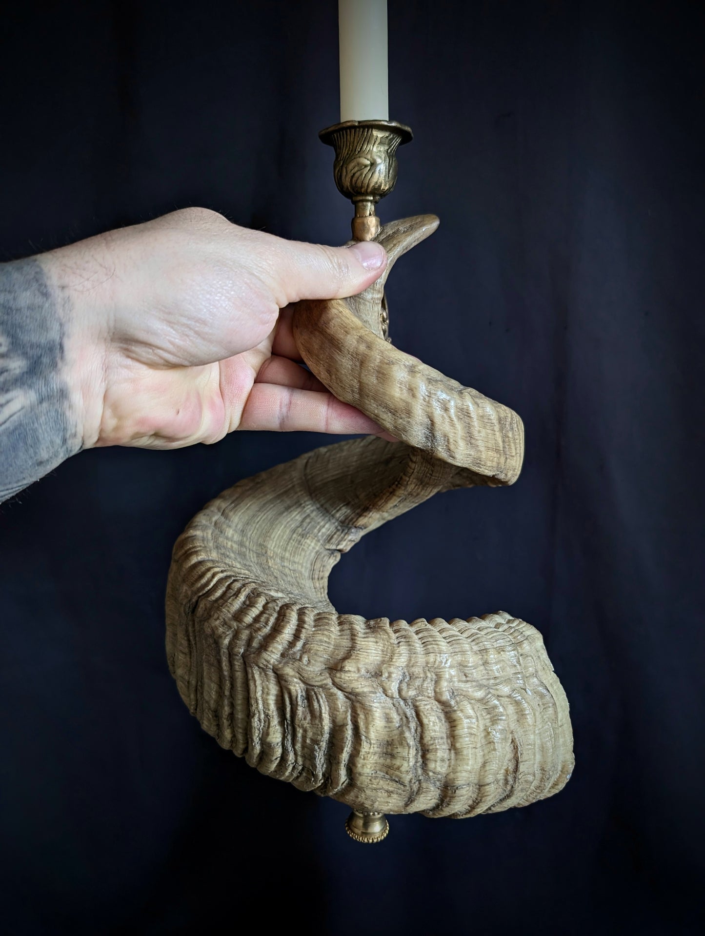 Ram Horns Candlestick