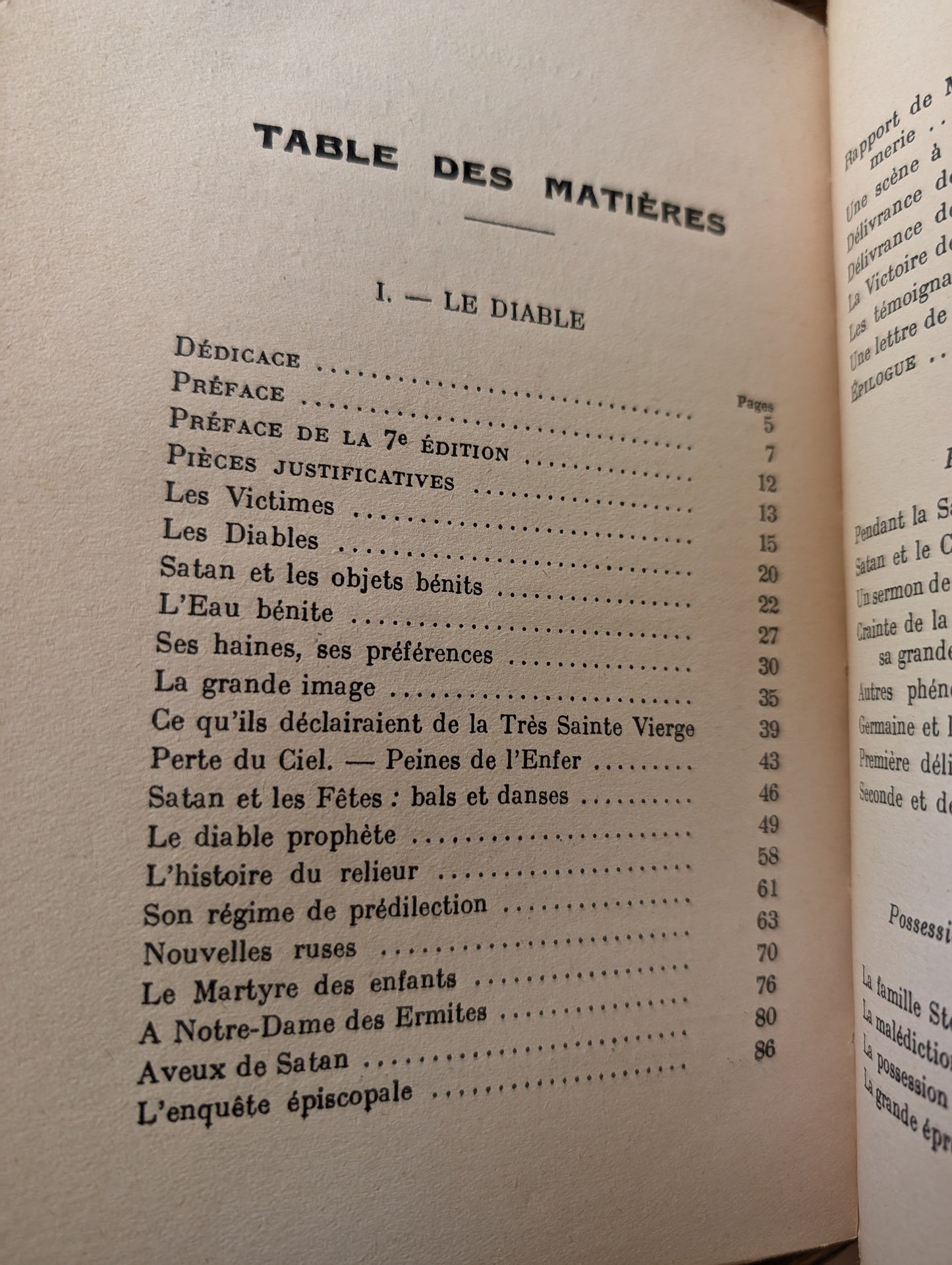 Livre de 1934 "Le Diable, ses paroles, son action" (appartenu à un Abbé)