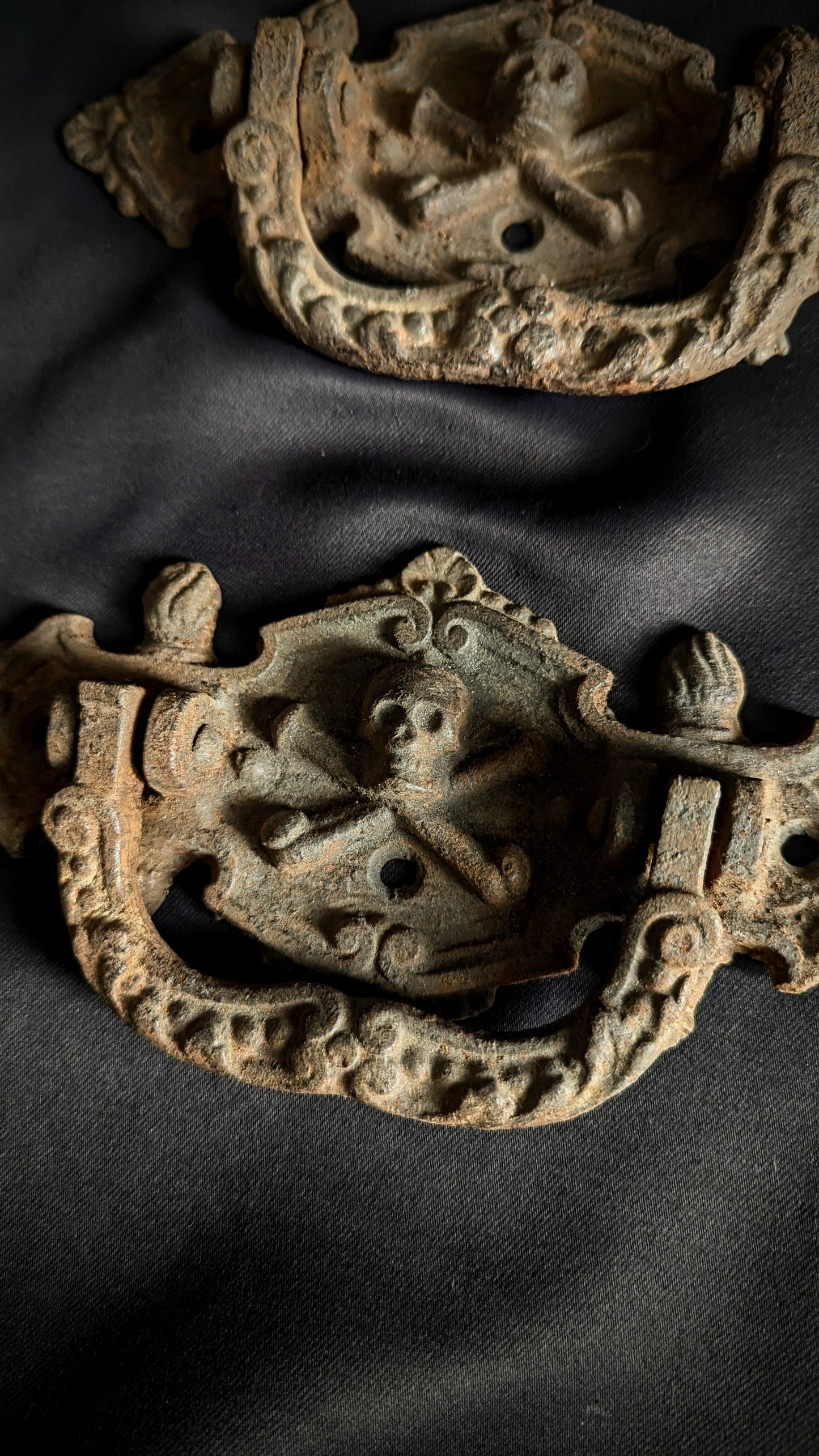 Antique 19th Coffin handle with Skull