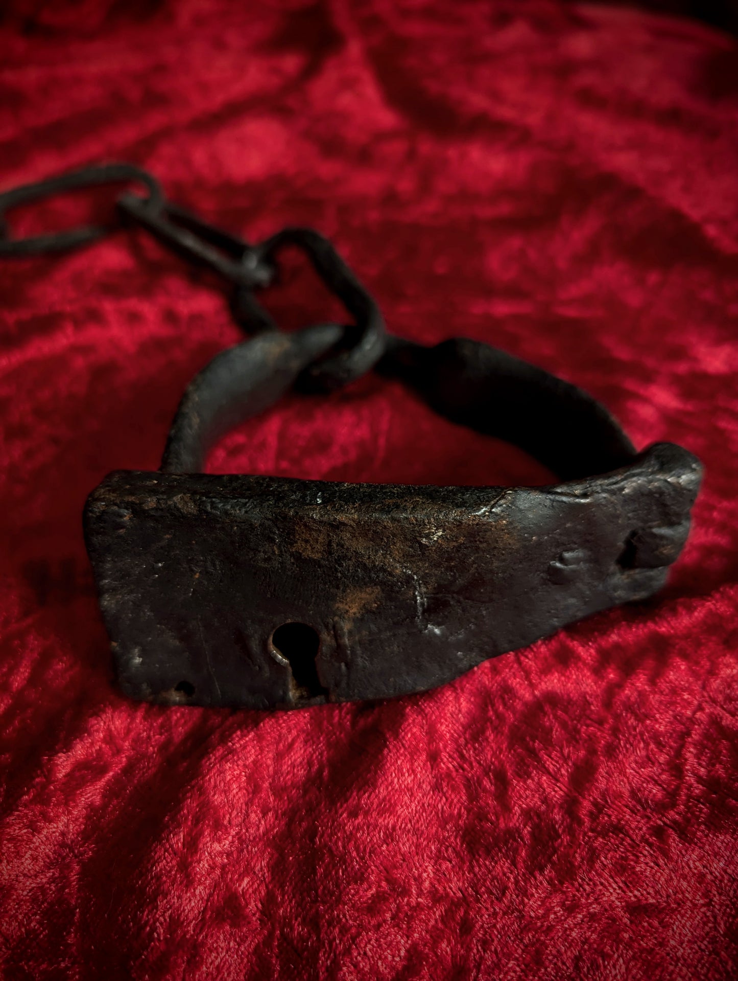 Old 18th Hand-Forged Handcuffs of french prisoner