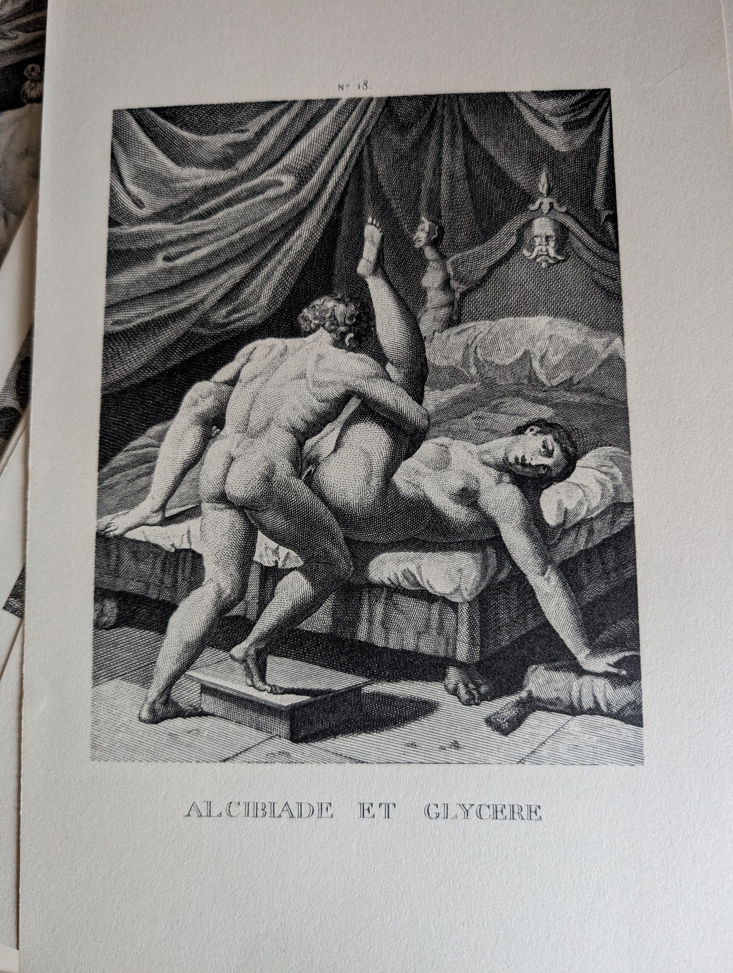 L'Arétin d'Augustin Carrache ou Recueil de postures érotiques, édition limitée de 1962, Coffret livre et lithographies