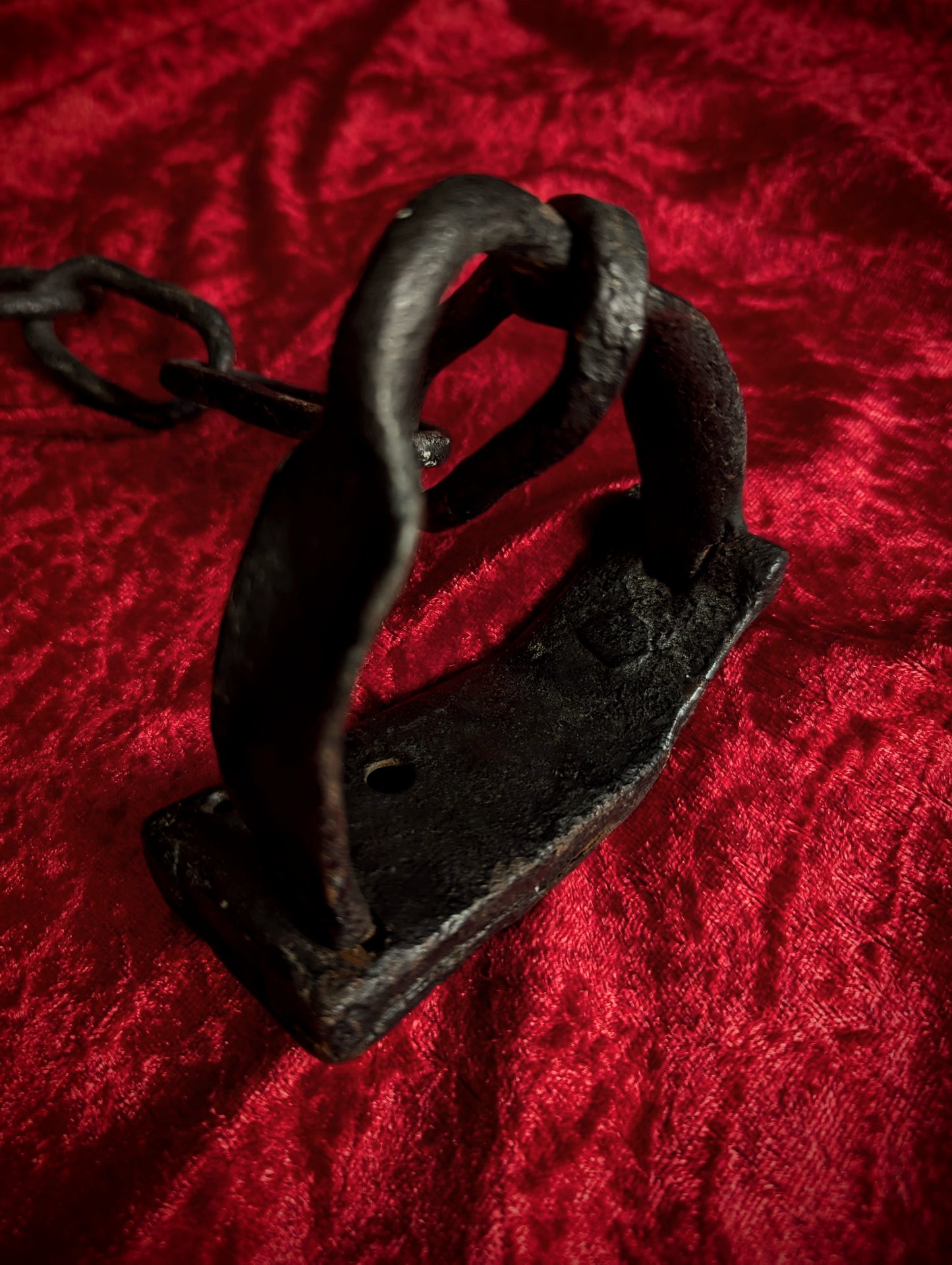 Old 18th Hand-Forged Handcuffs of french prisoner