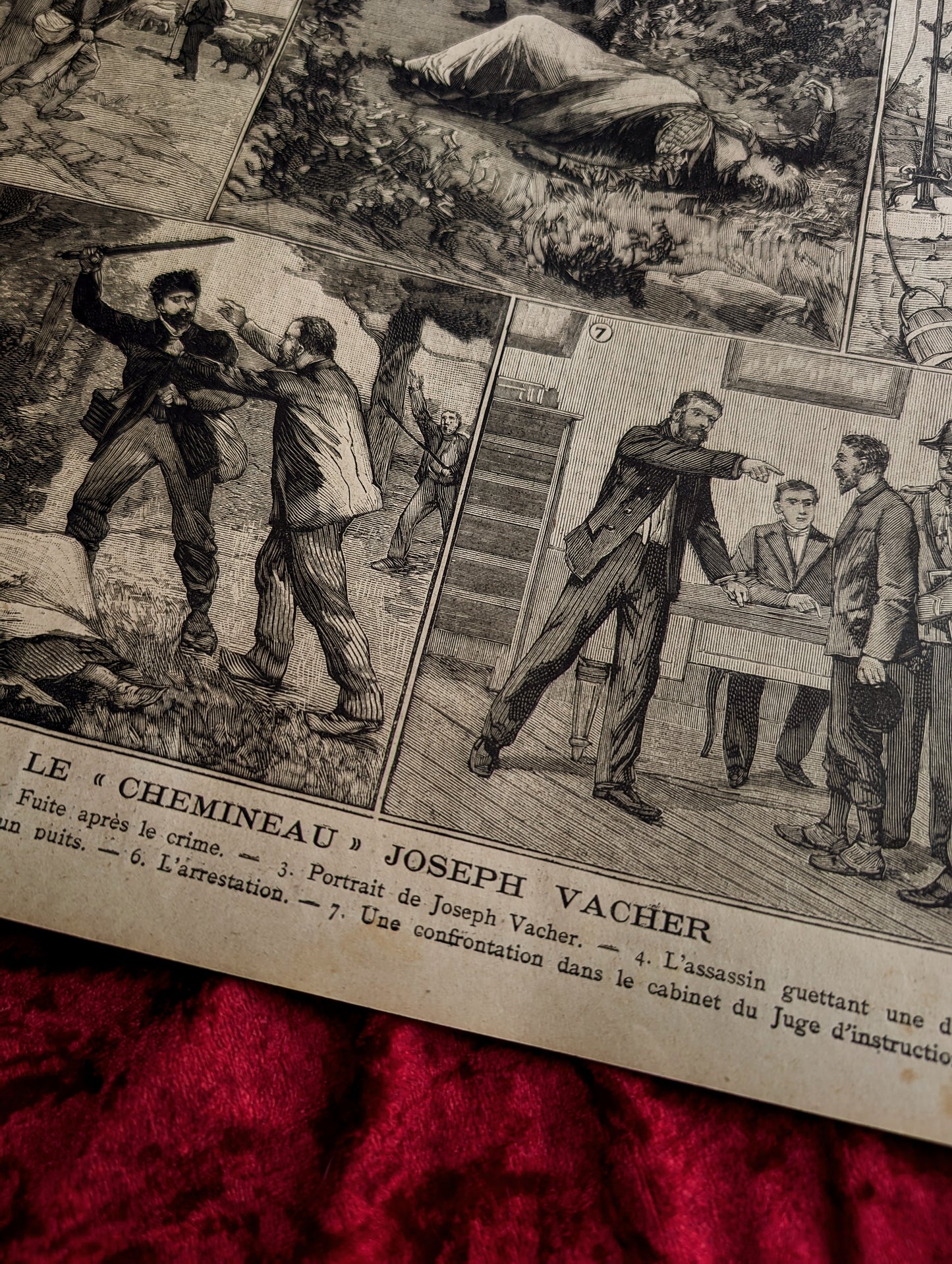 1897 original newspaper cover on the serial killer Joseph Vacher