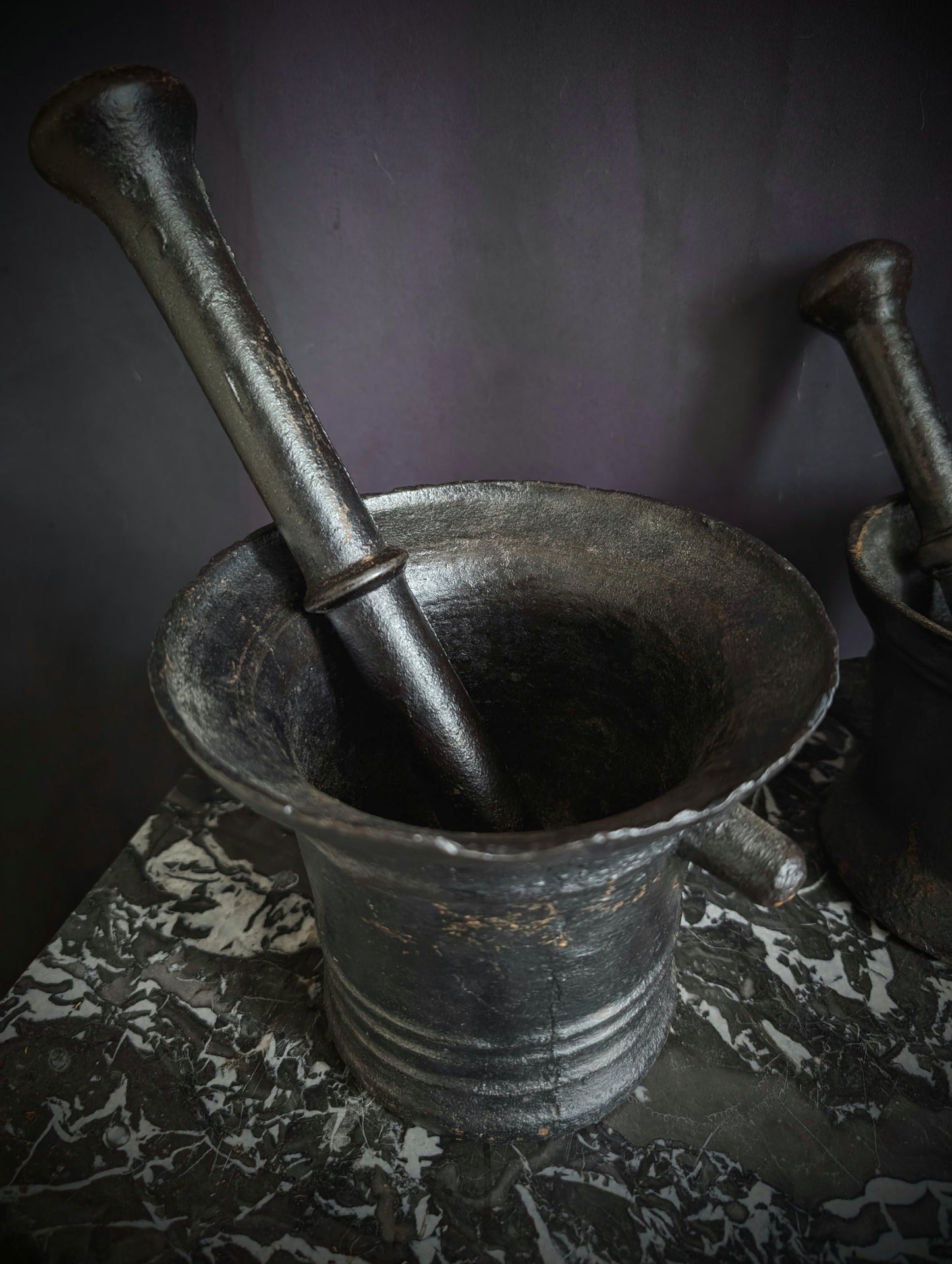 Antique apothecary mortars pestle early 1800's Germany