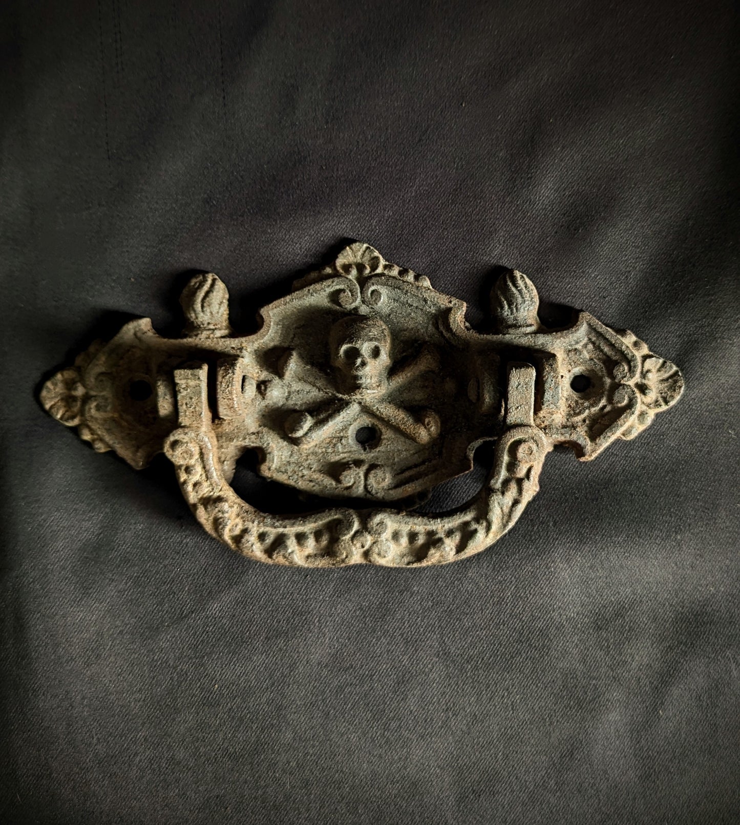 Antique 19th Coffin handle with Skull