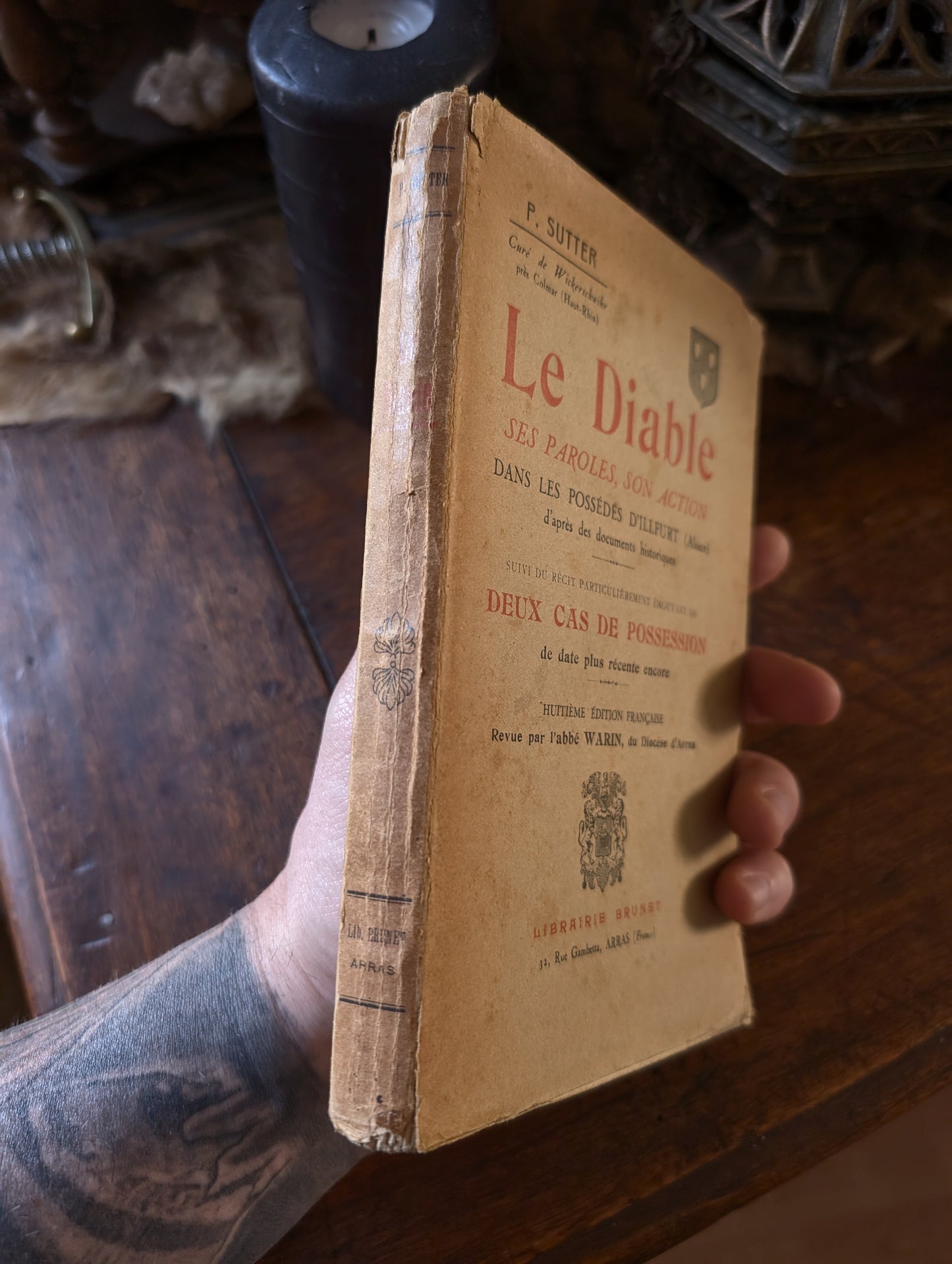 Livre de 1934 "Le Diable, ses paroles, son action" (appartenu à un Abbé)