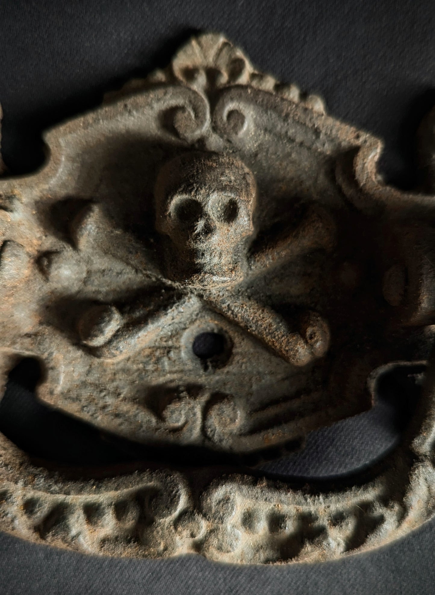 Antique 19th Coffin handle with Skull