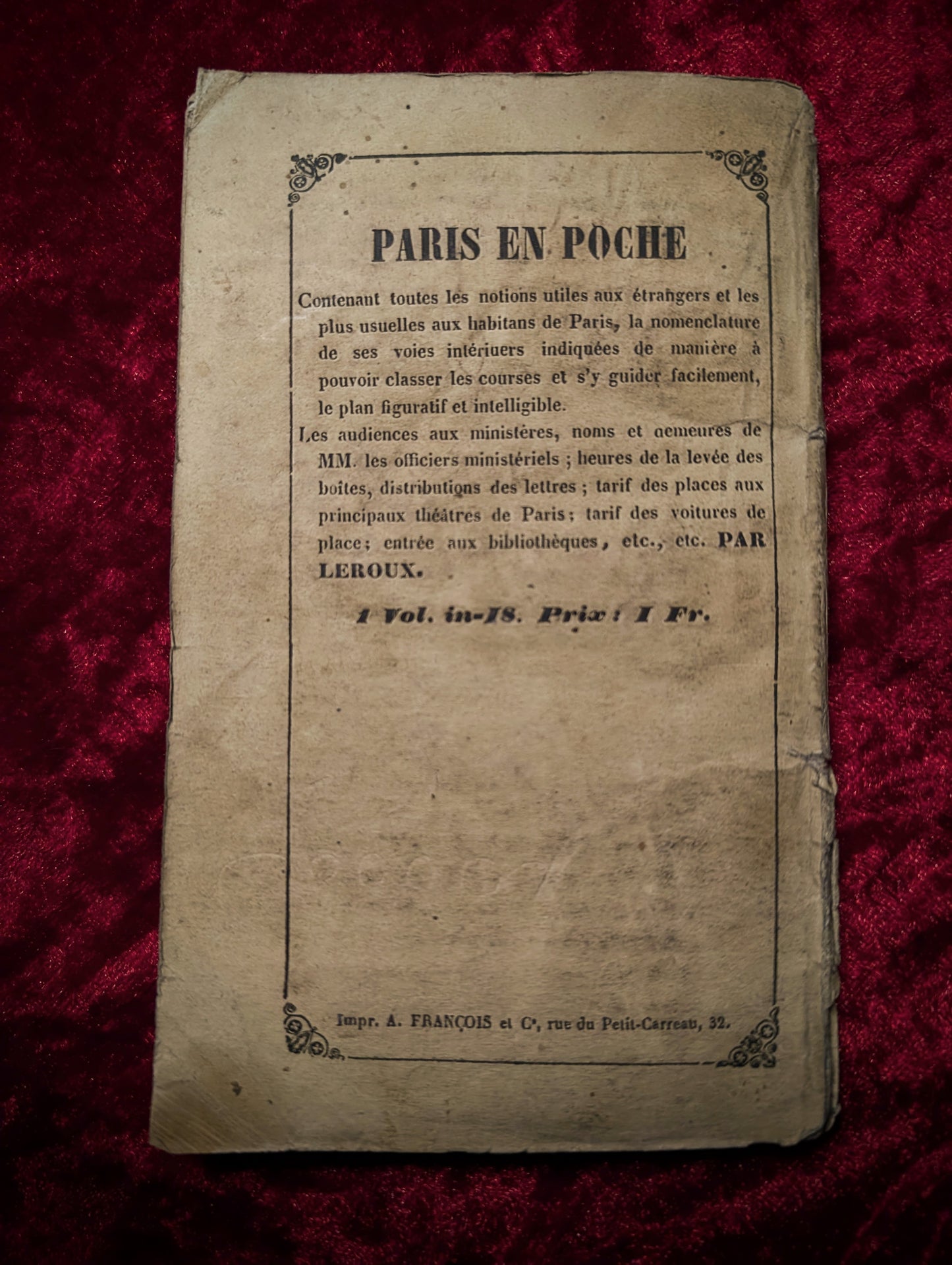 "Embaumement" Ancien livre de 1846 !
