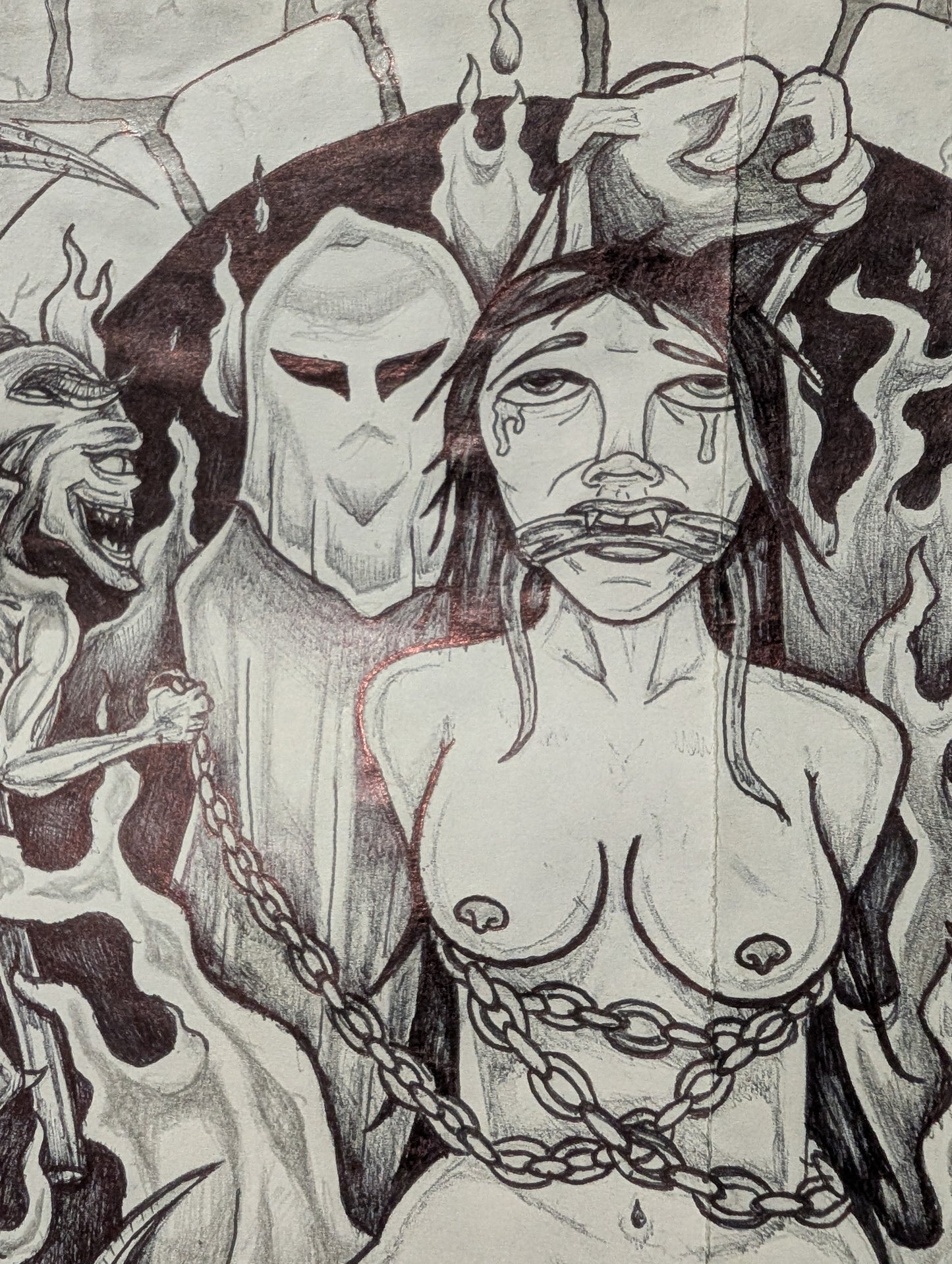 Gabriel Roche "Missouri Teen Killer" artwork from prison, (8,5x11 inch)