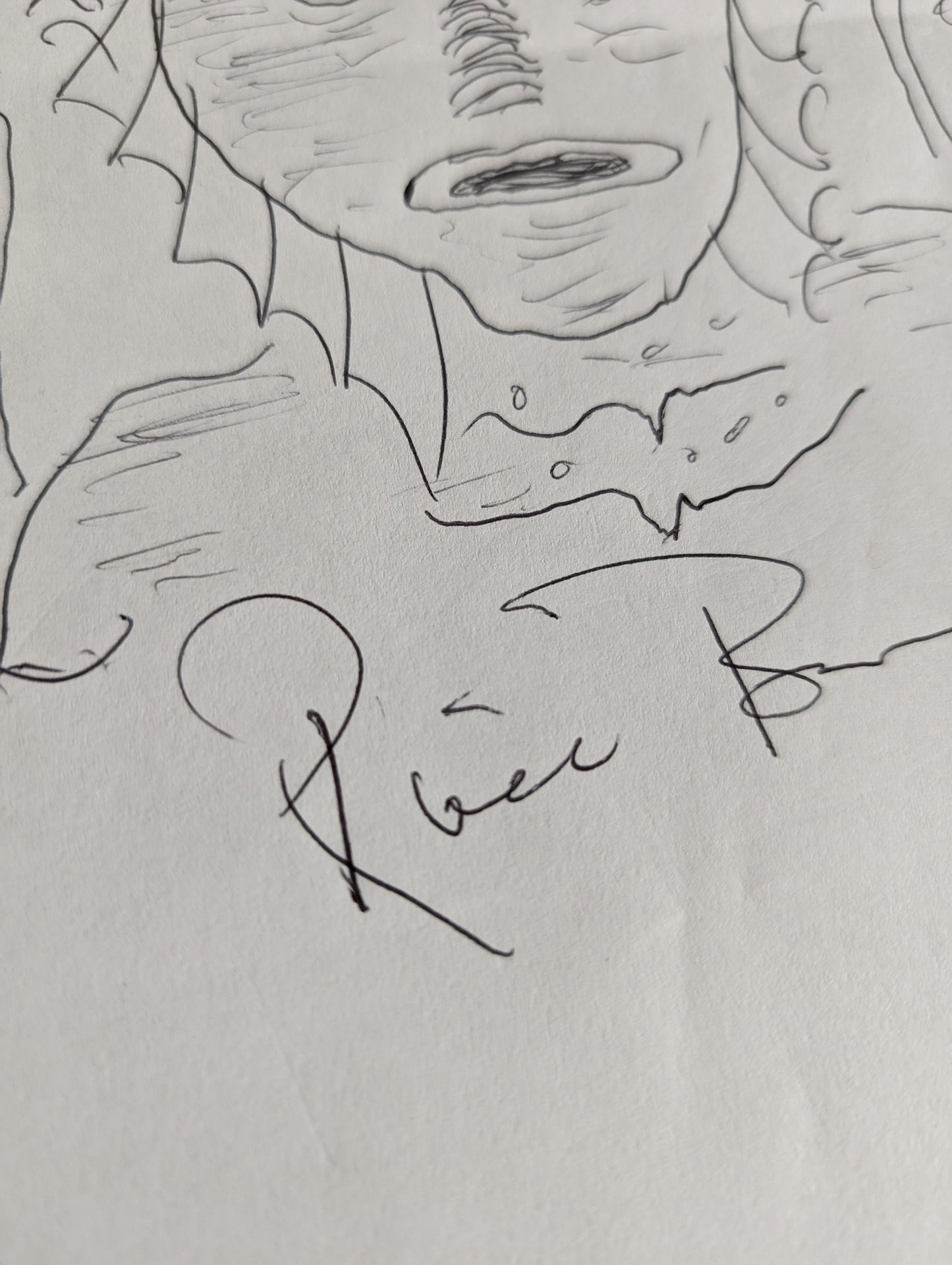 The Creature from the Black Lagoon, drawing made the monster himself ! (Ricou Browning Signed)