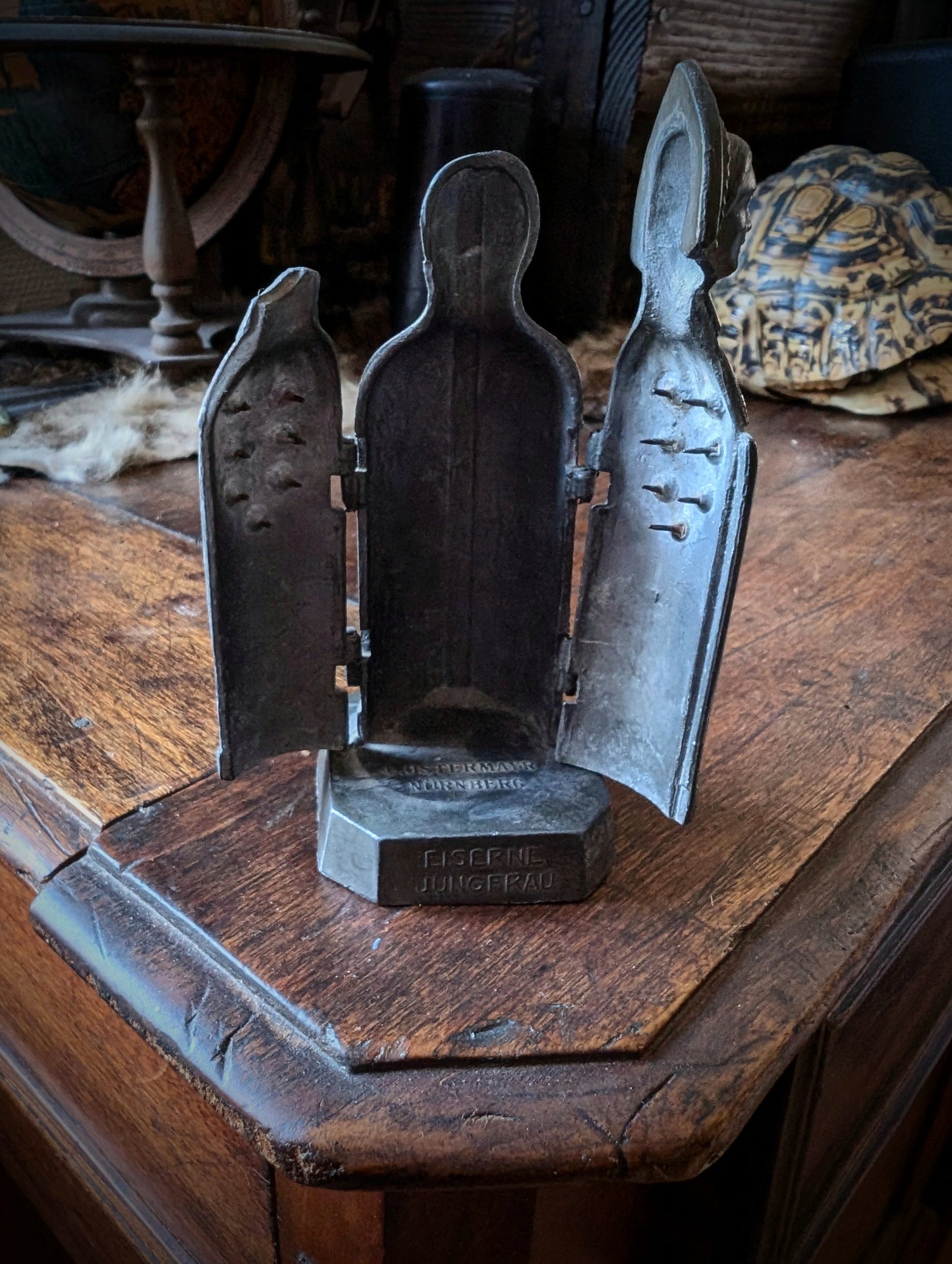 Rare antique miniature Iron Maiden from Nuremberg (Eiserne Jungfrau)