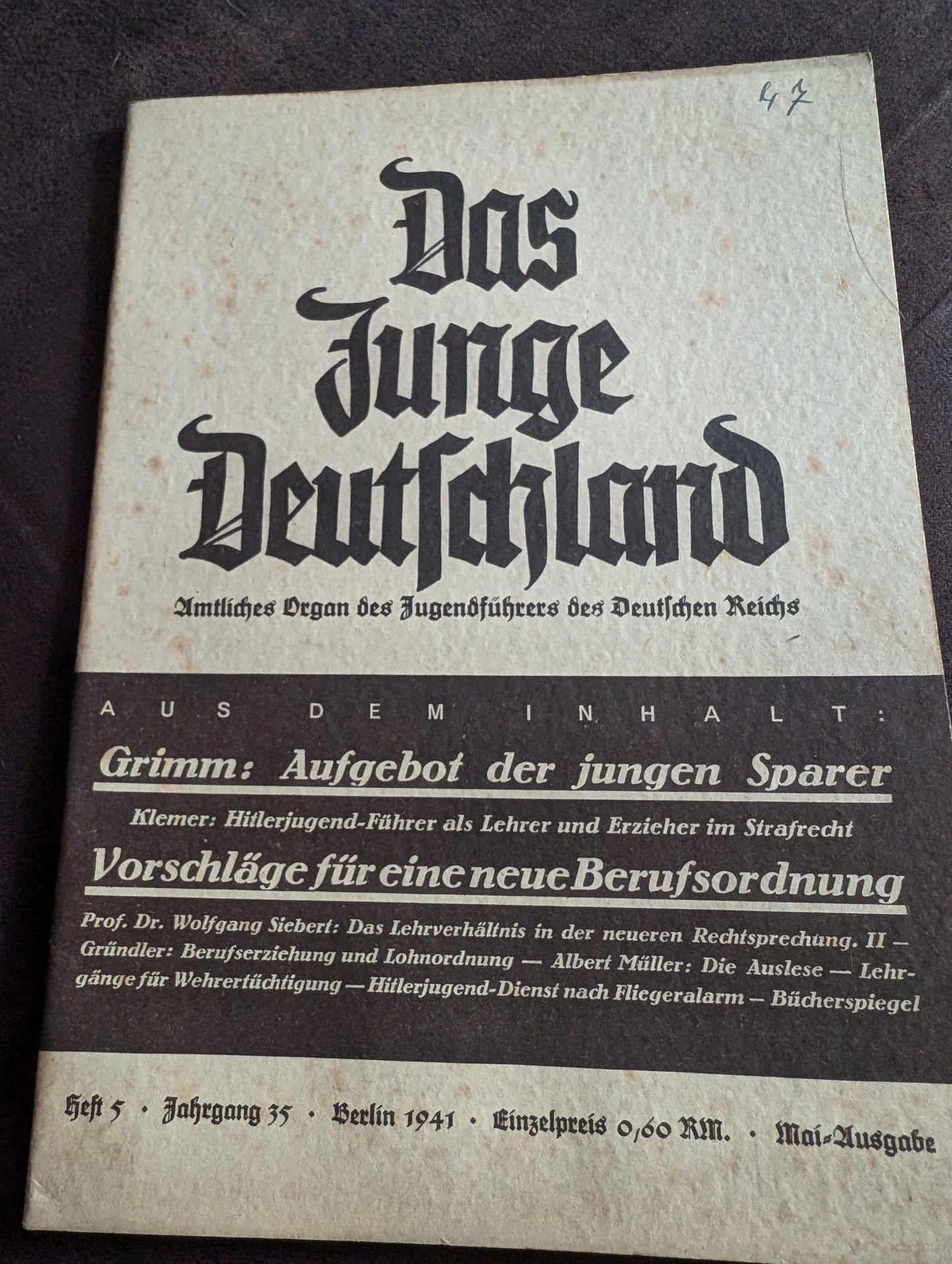 3 Hitlerjugend books from 1941