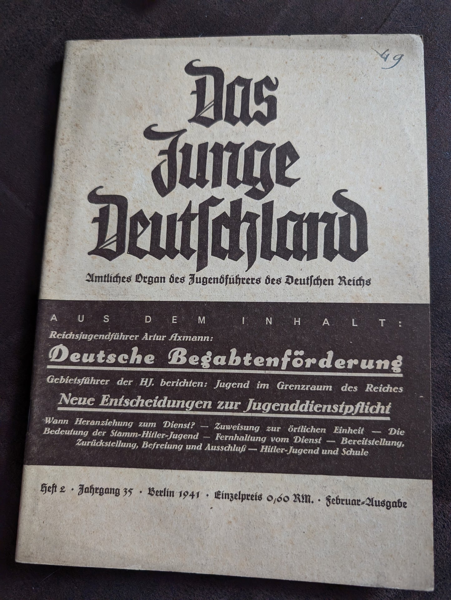3 Hitlerjugend books from 1941