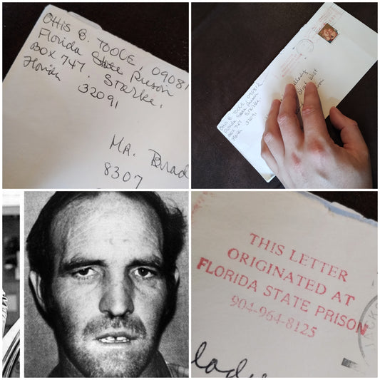 Original enveloppe from the serial killer Ottis Toole 1991