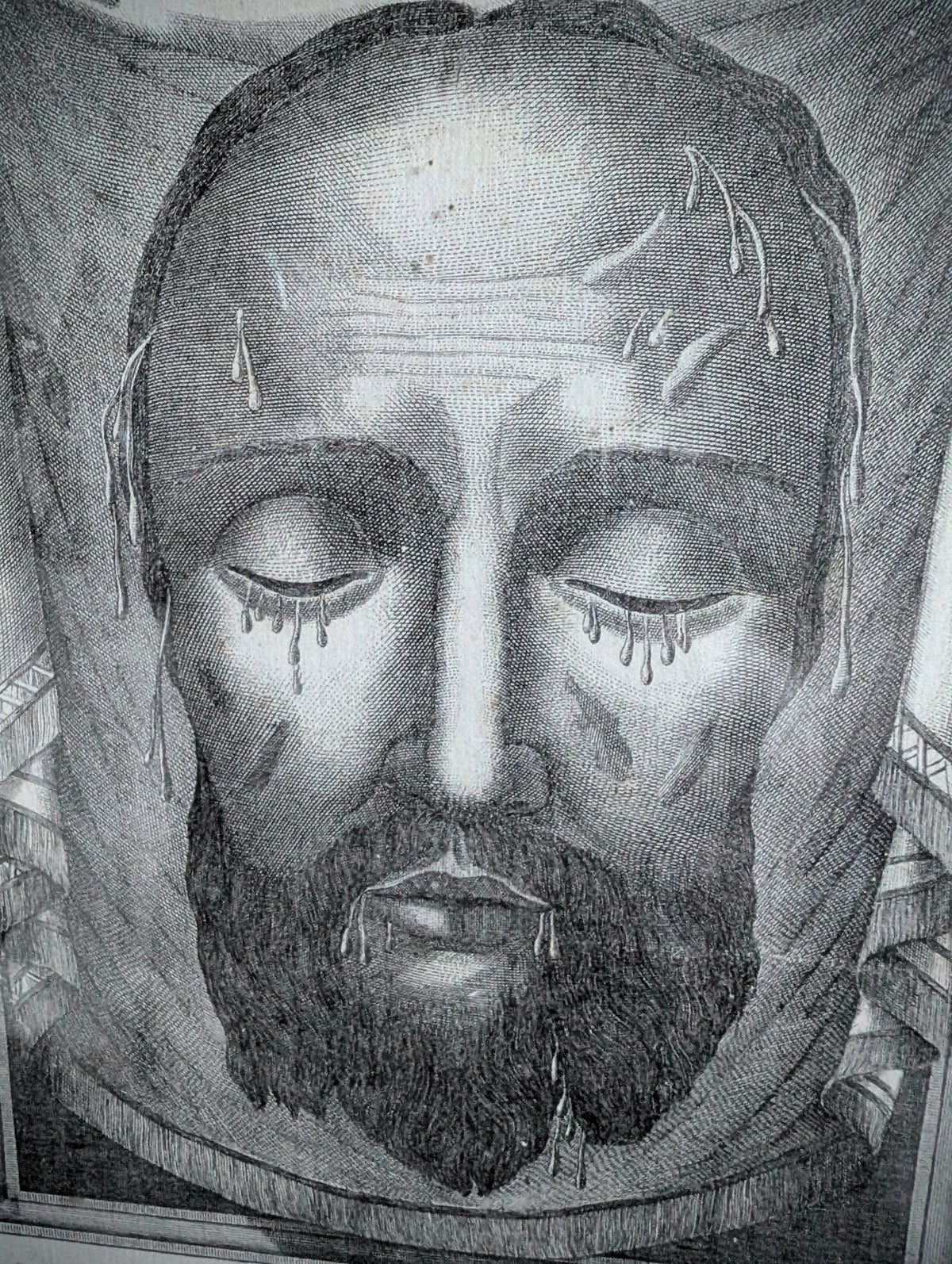 Antique Holy Face of Christ – Rome, c. from 1870–1890 framed