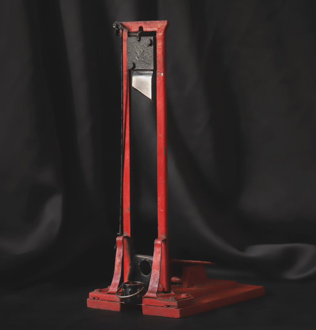 Antique Guillotine in metal from the 1950's rare !