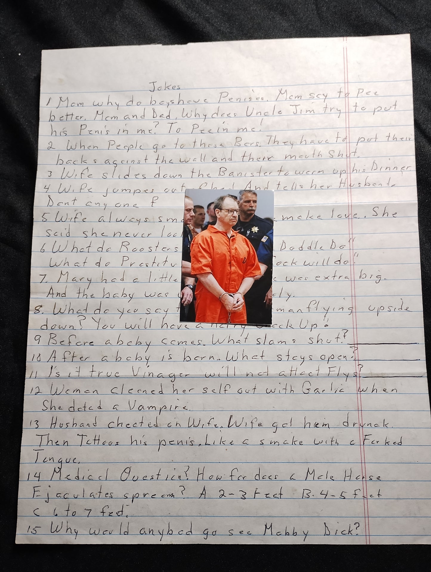 Letter of Gary Ridgway "the Green River Killer"