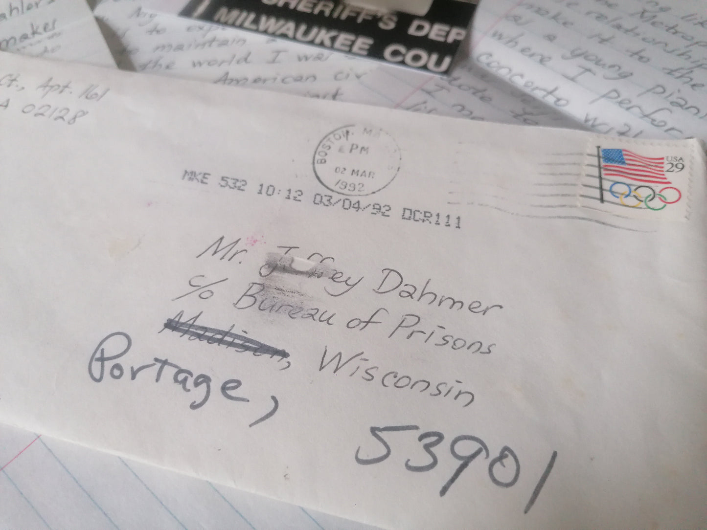 Letter for Jeffrey Dahmer 1992