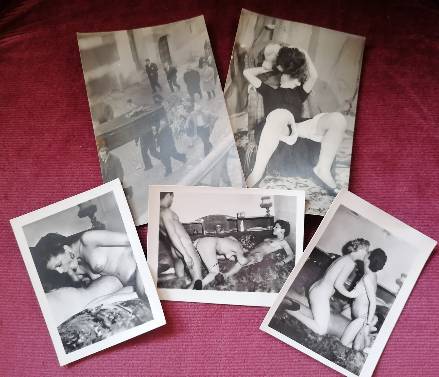 Set of vintage Erotic photos and funeral