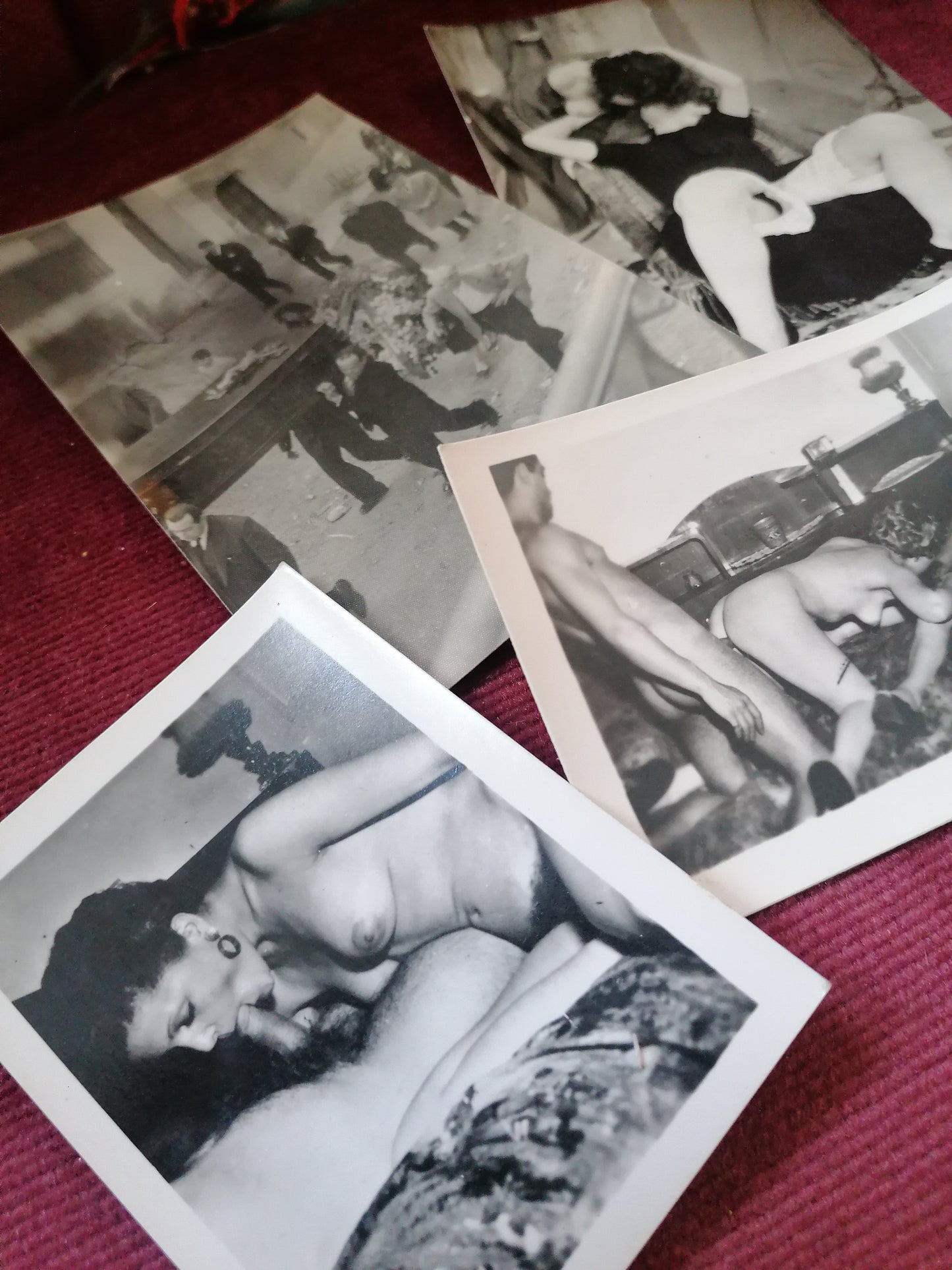 Set of vintage Erotic photos and funeral