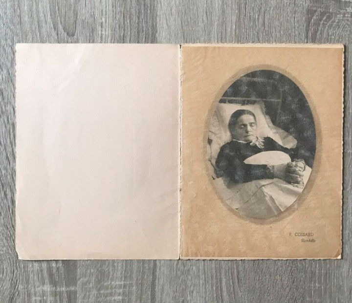 Old Post Mortem Photo in card 18x24cm