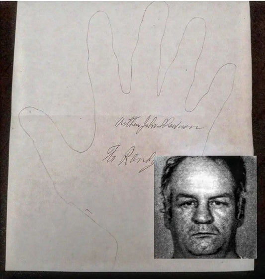 Original handtracing by serial killer Arthur Shawcross
