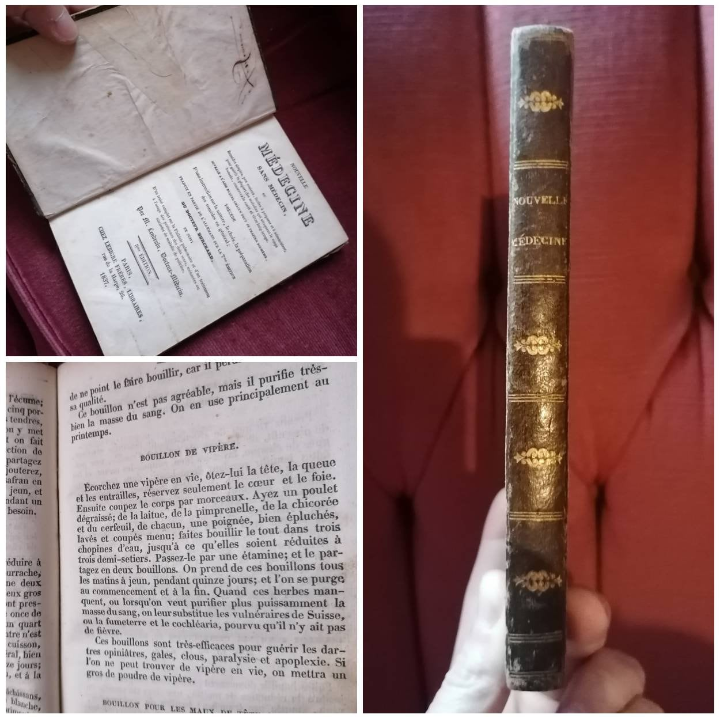 Livre 1837 "Nouvelle Medecine" Curiosités et Remèdes