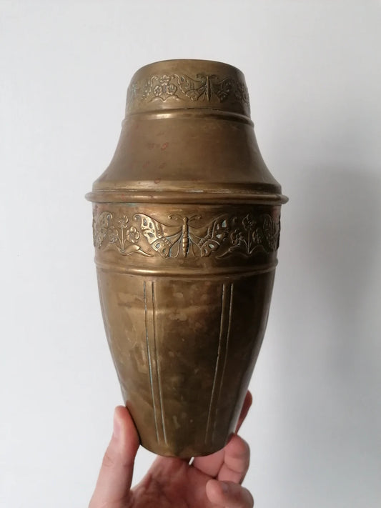 Brass funeral urn from the late 19th century