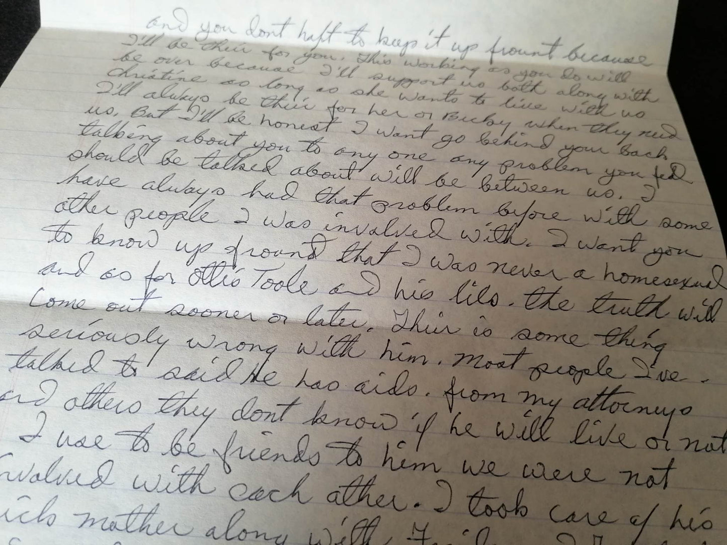 Henry Lee Lucas Letter 2 original pages written by the serial killer