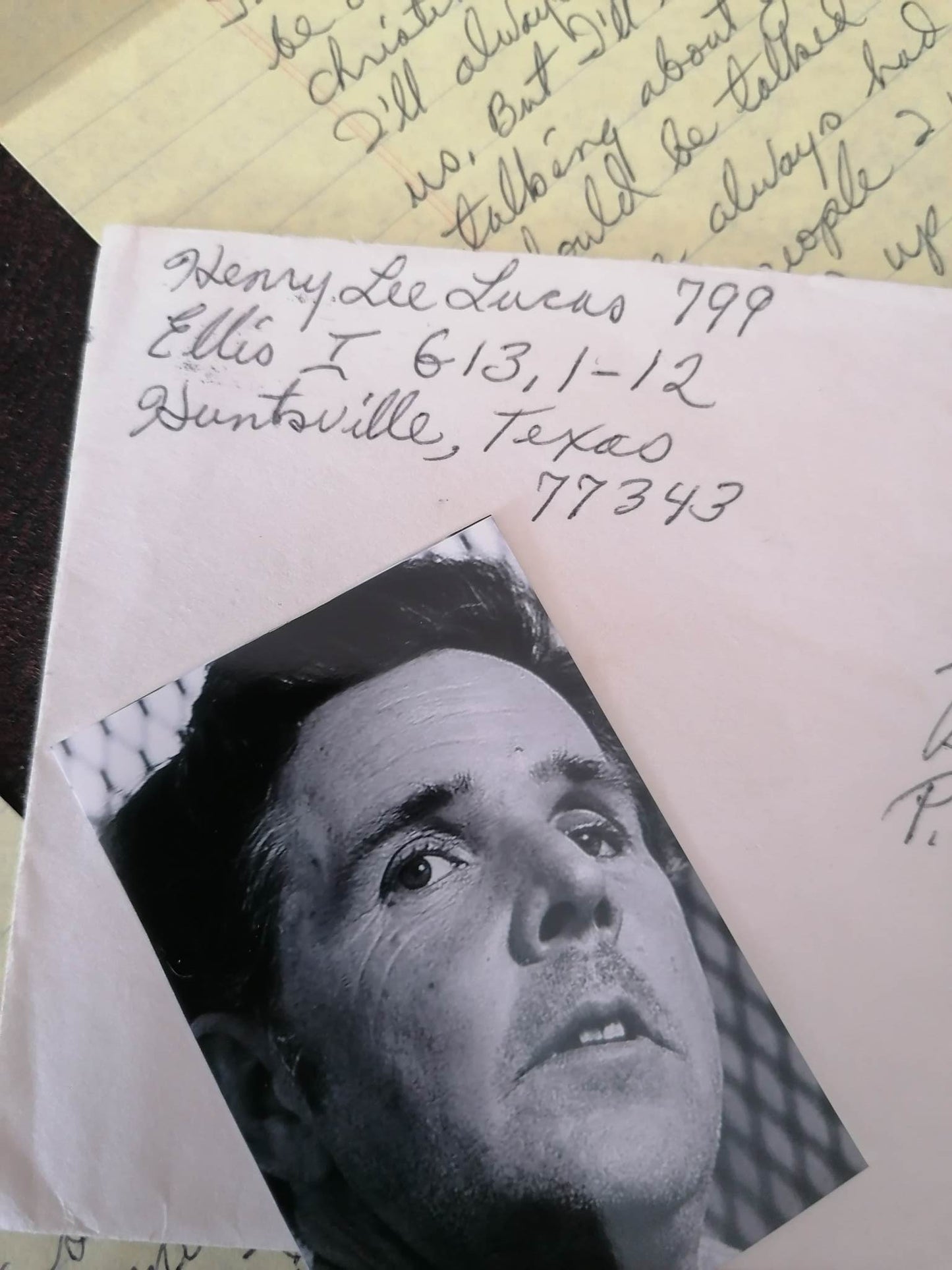 Henry Lee Lucas Letter 2 original pages written by the serial killer