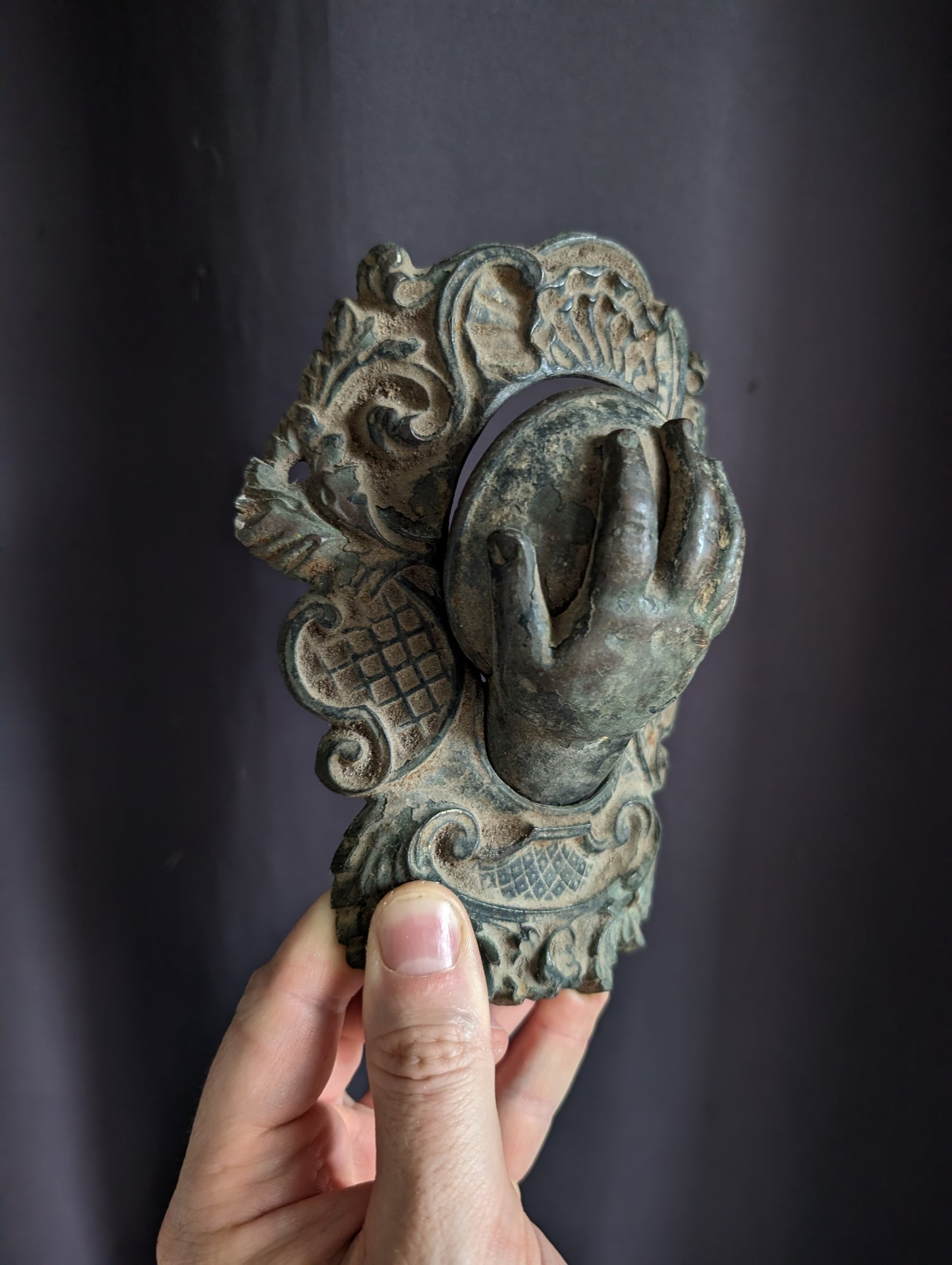 Antique Bronze Billiard Pocket Hand – 19th Century