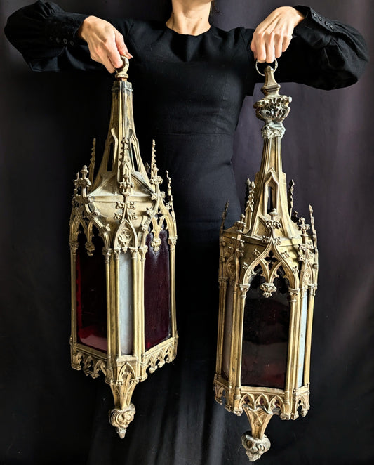 Magnificent pair of 19th Procession Lanterns