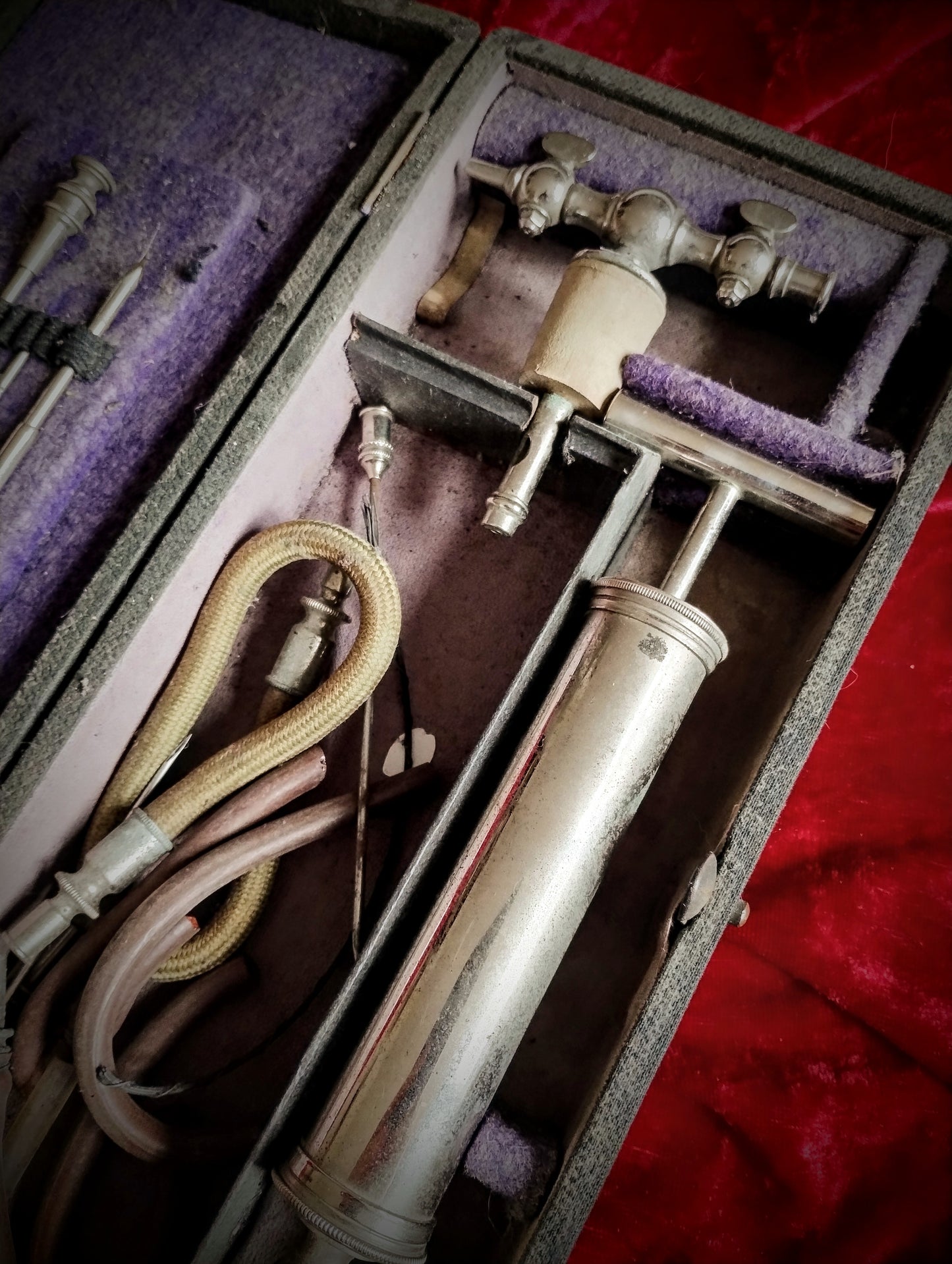 Old 19th century blood transfusion kit