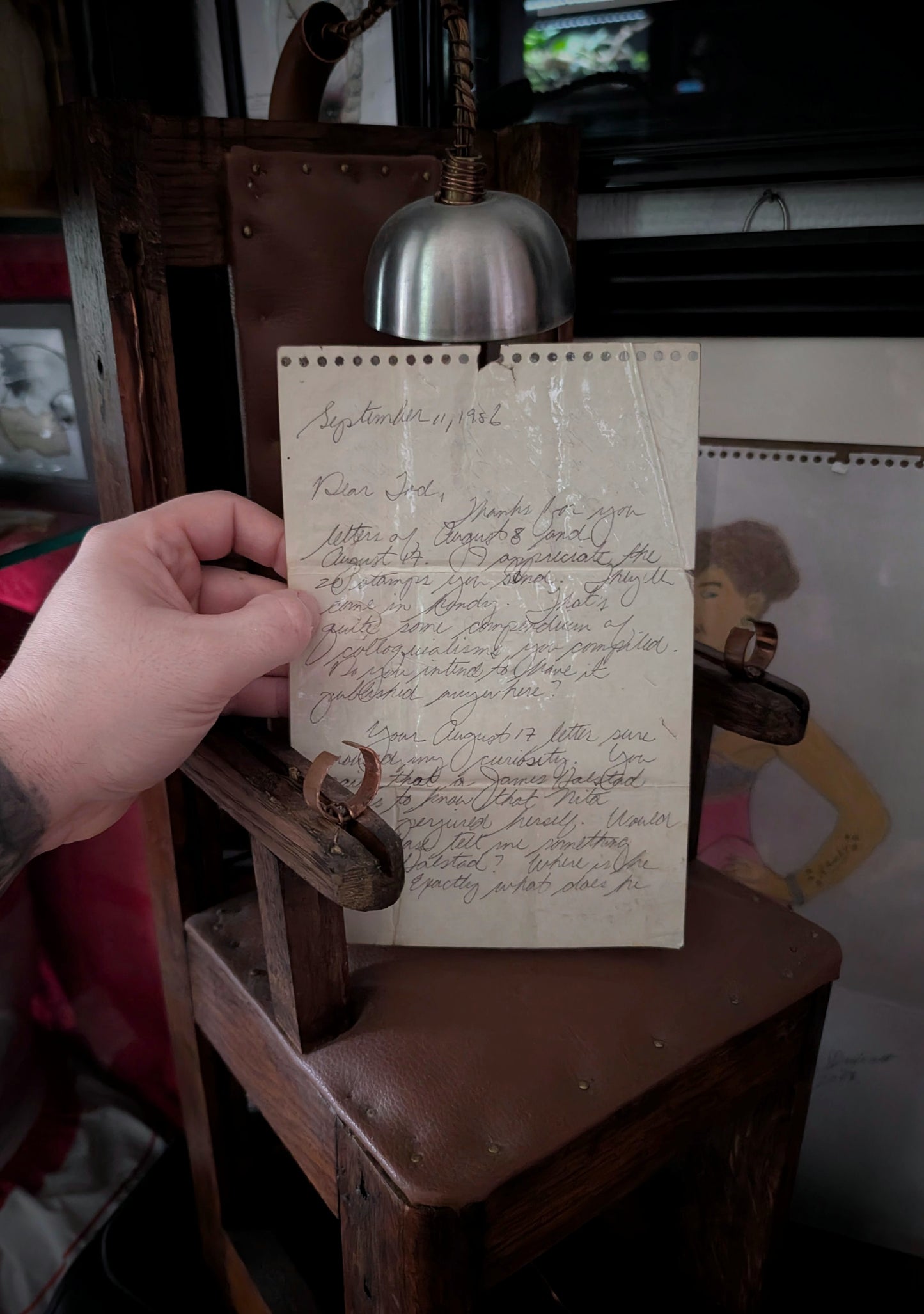 Original letter written by TED BUNDY in 1986