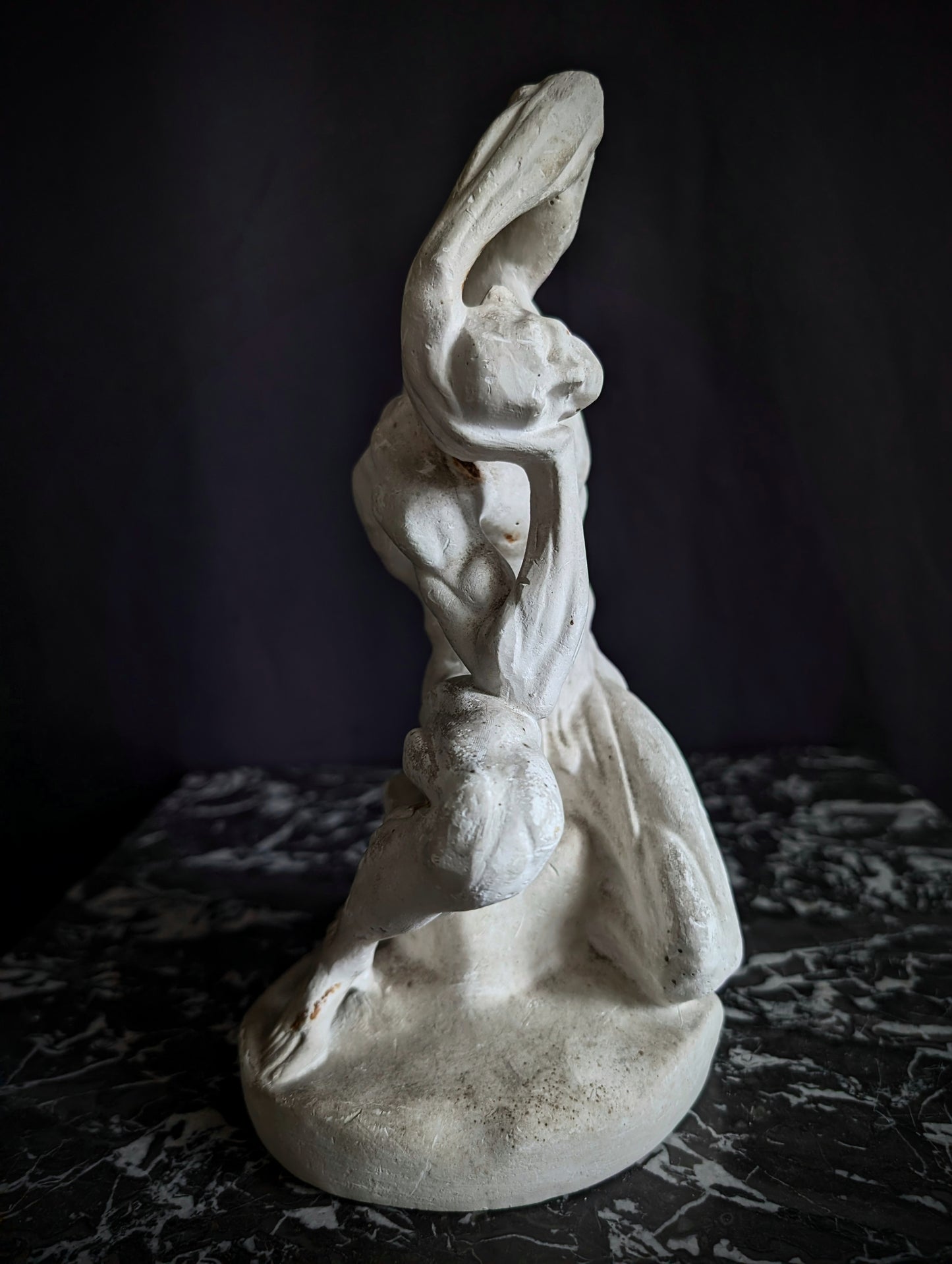 Old plaster model of Michelangelo's Écorché from a 19th-century sculpture academy