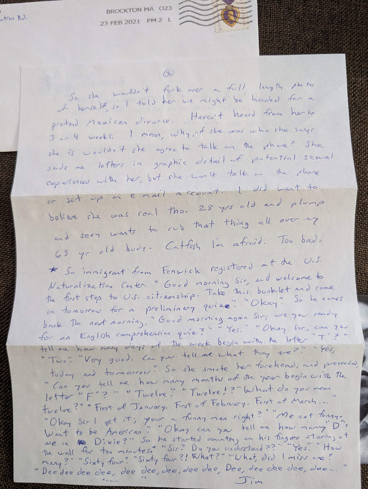 Letter written by the "Schizophrenic Vampire" James Riva + 2 pictures