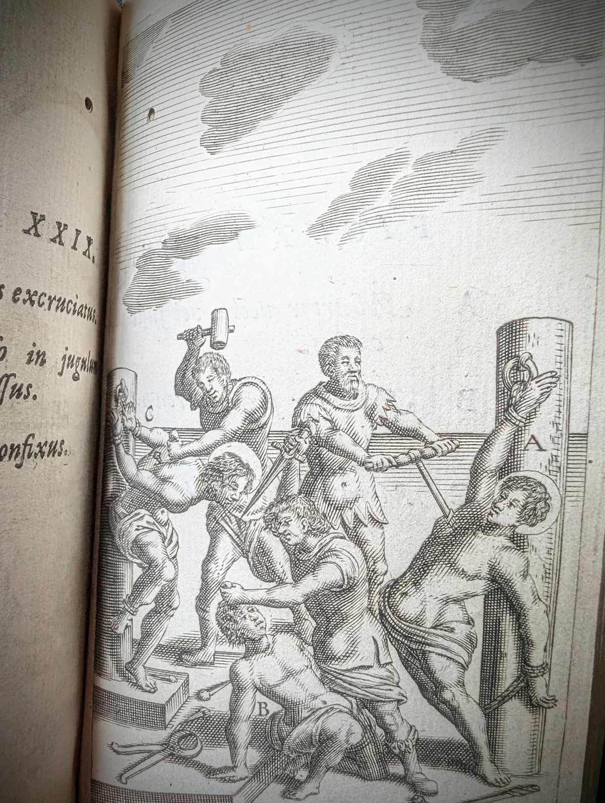 OLD RARE BOOK 17TH-CENTURY ILLUSTRATED WORK ON THE TORTURES OF MARTYRS — 1667