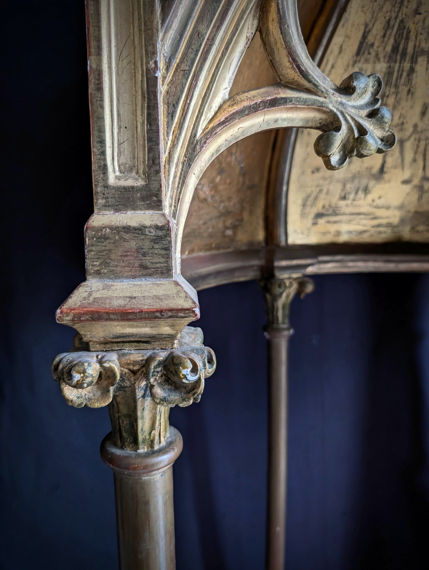 Antique altar ciborium from a french chapel, dating from the 1870s–1880s, in the Neo-Gothic style (Rare !)