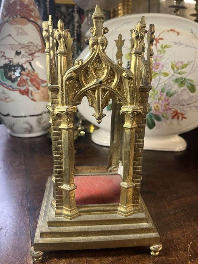 Antique Cathedral Reliquary in brass