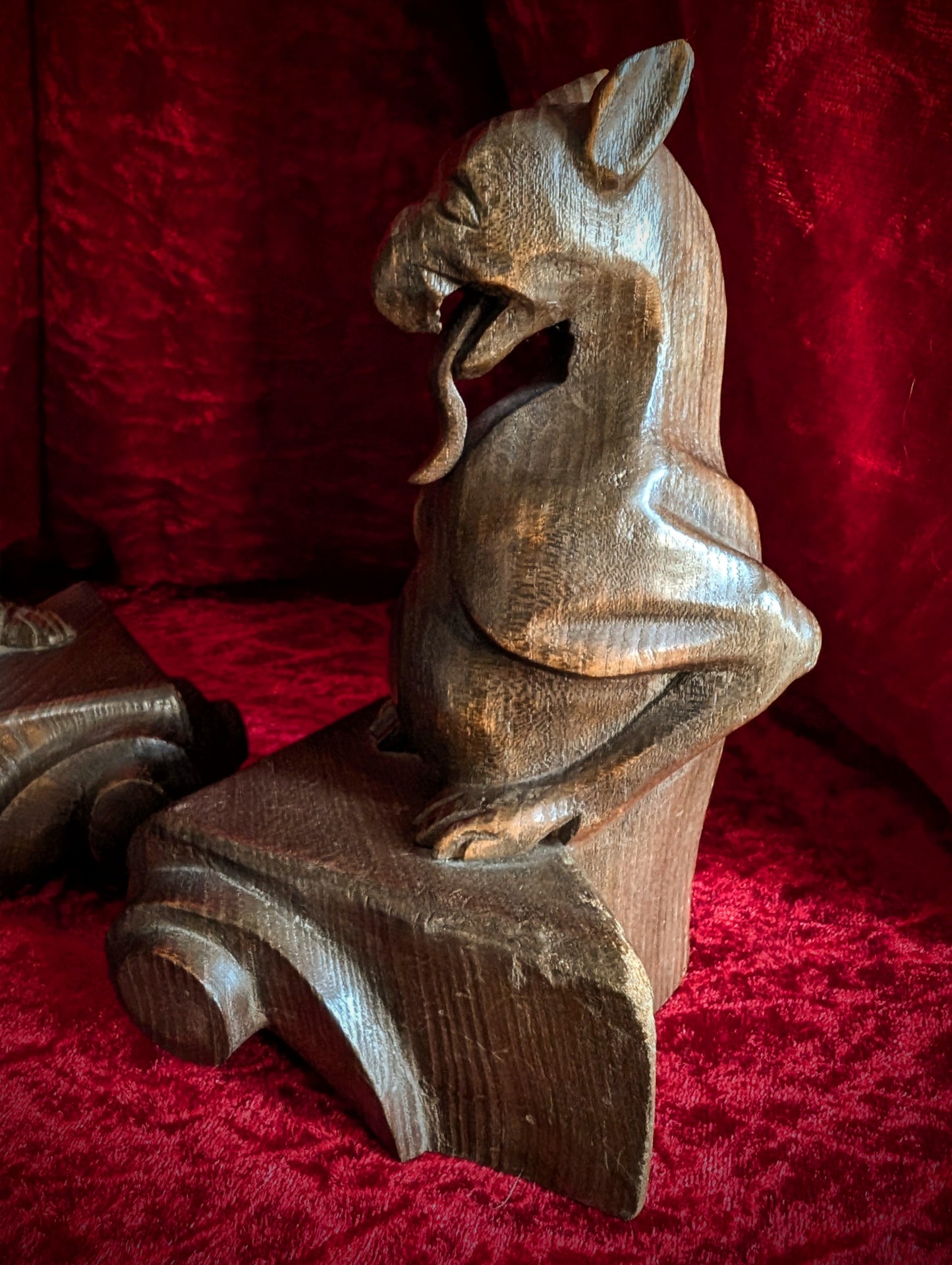 Antique Wooden Gargoyle Sculptures – Circa 1920