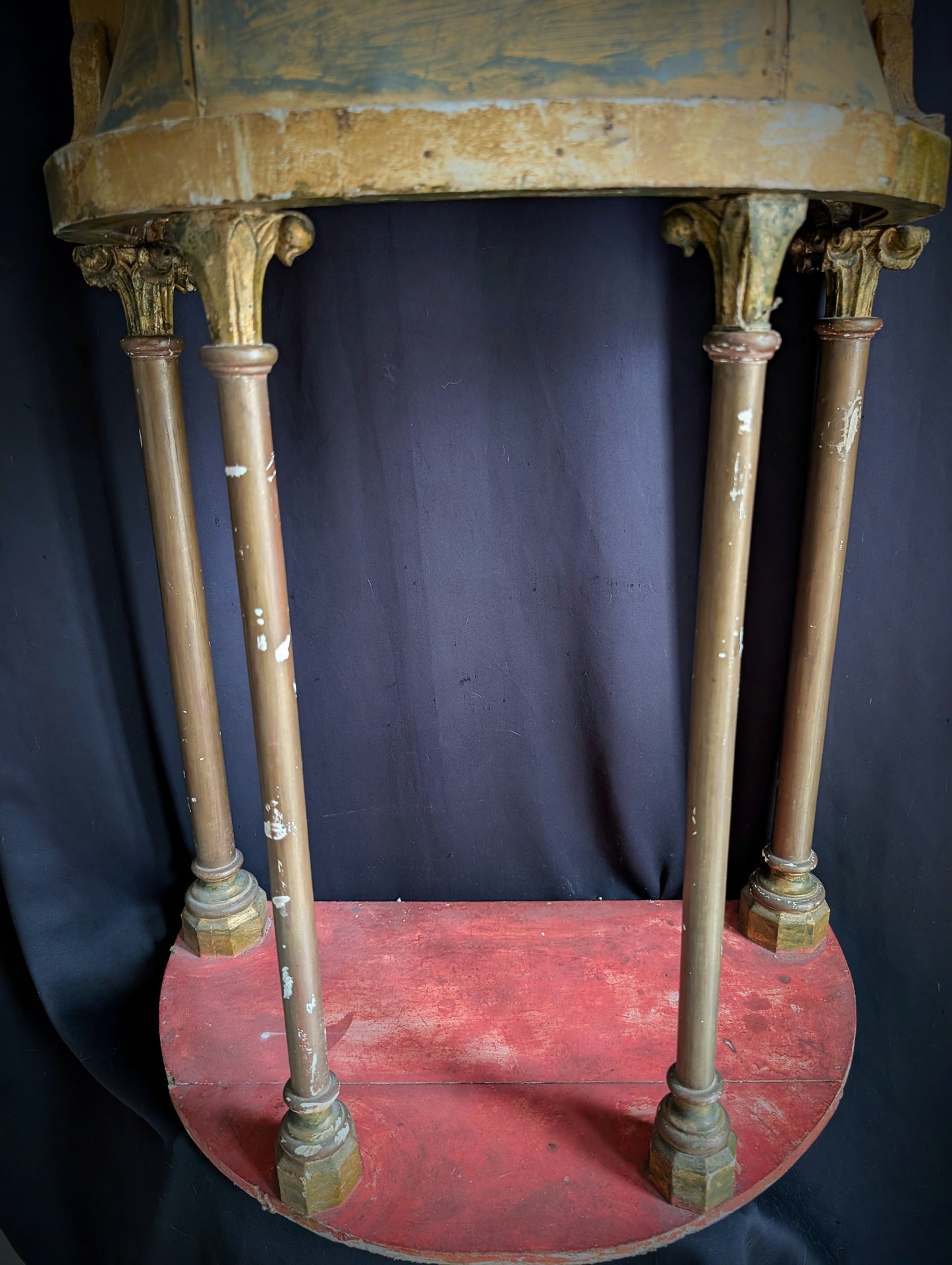 Antique altar ciborium from a french chapel, dating from the 1870s–1880s, in the Neo-Gothic style (Rare !)