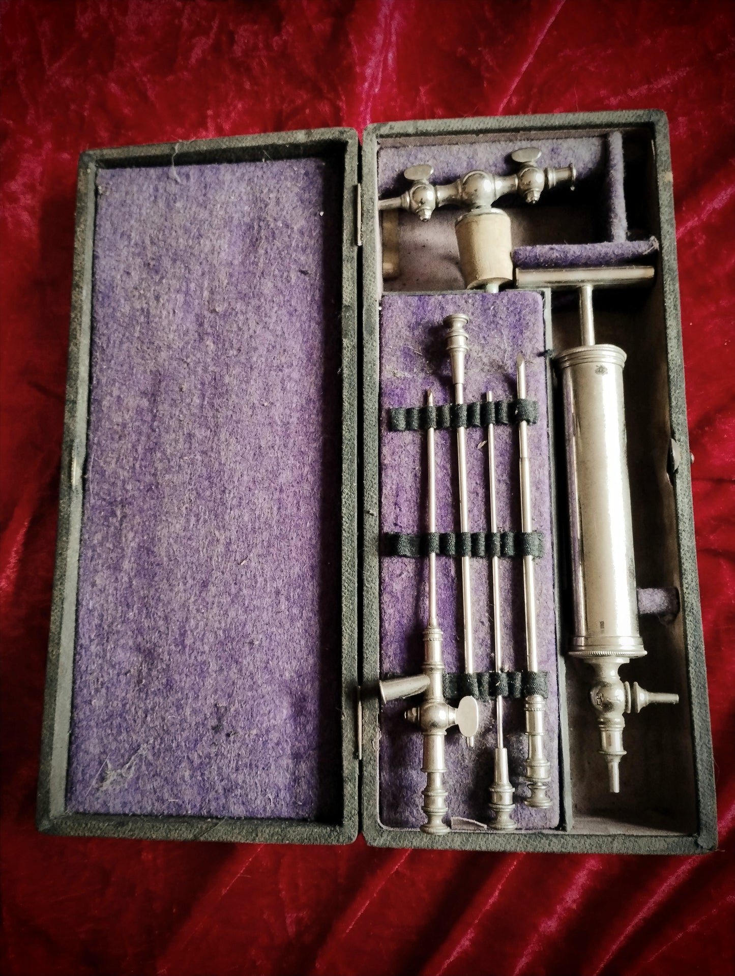 Old 19th century blood transfusion kit