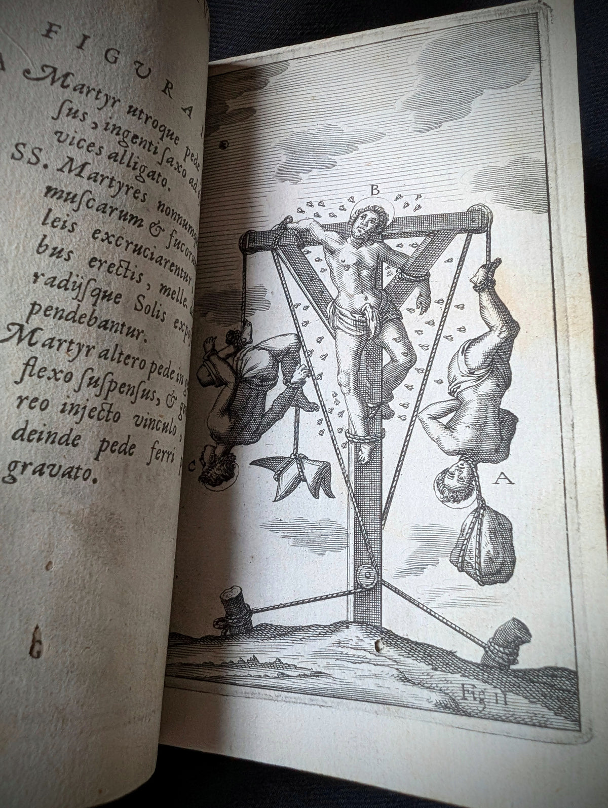 OLD RARE BOOK 17TH-CENTURY ILLUSTRATED WORK ON THE TORTURES OF MARTYRS — 1667