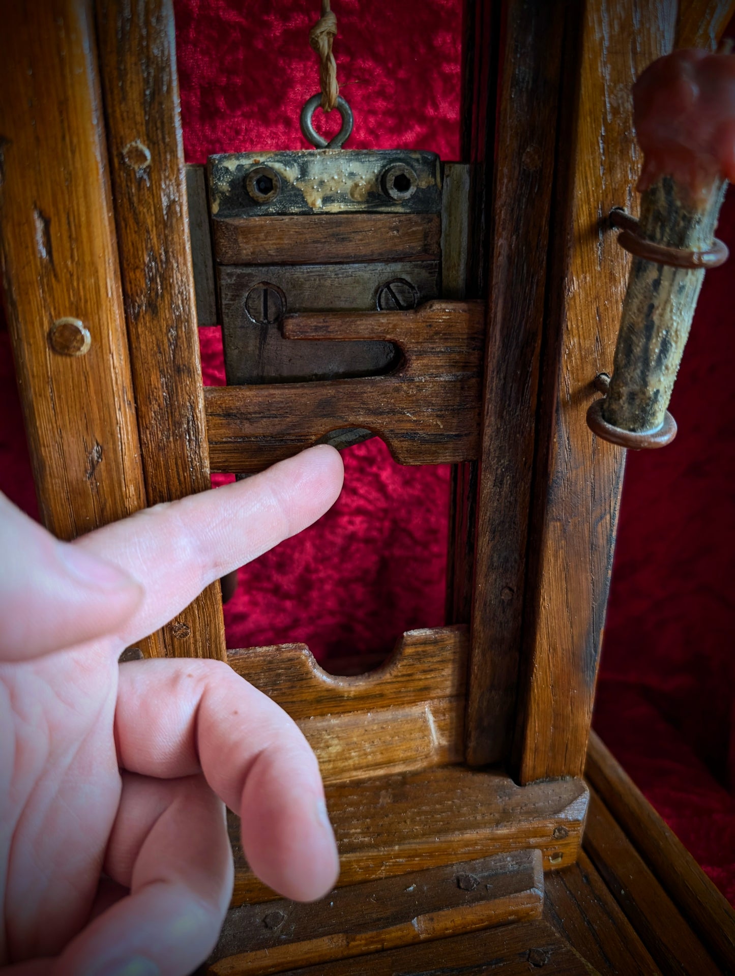Antique wooden Guillotine made in the mid-20th century